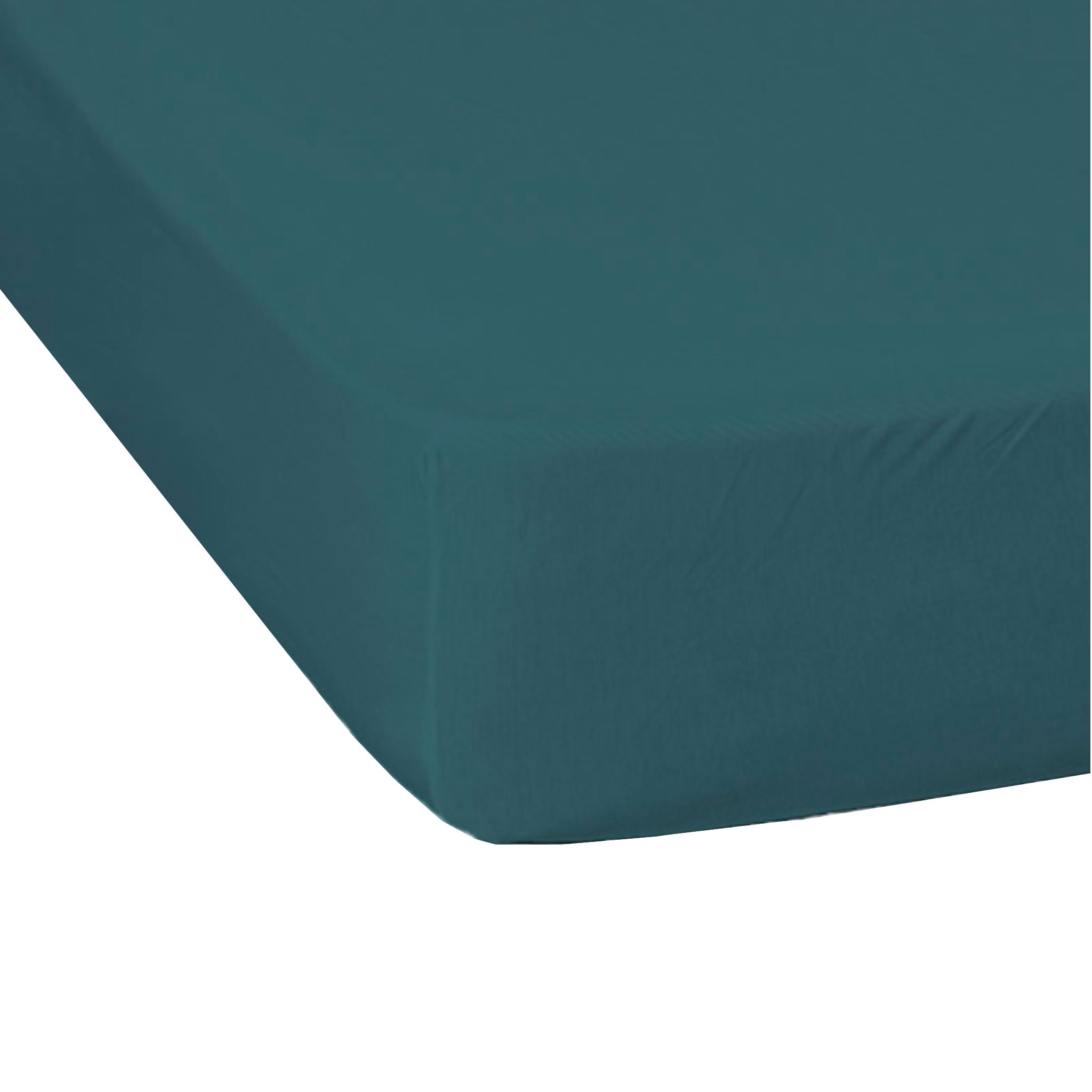 Drap housse jersey bleu canard bonnet 30 cm 70/80x190/200