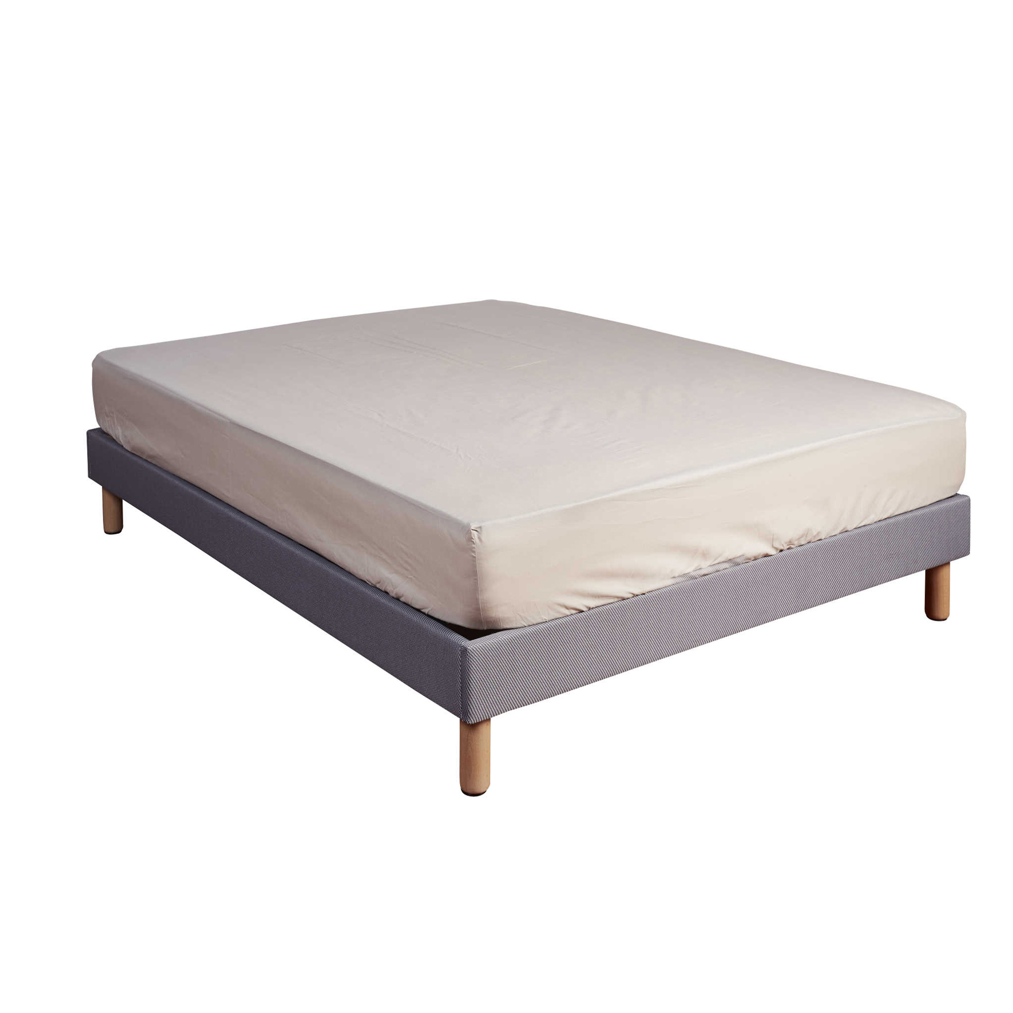Drap housse 100% coton seigle - bonnet 30 cm