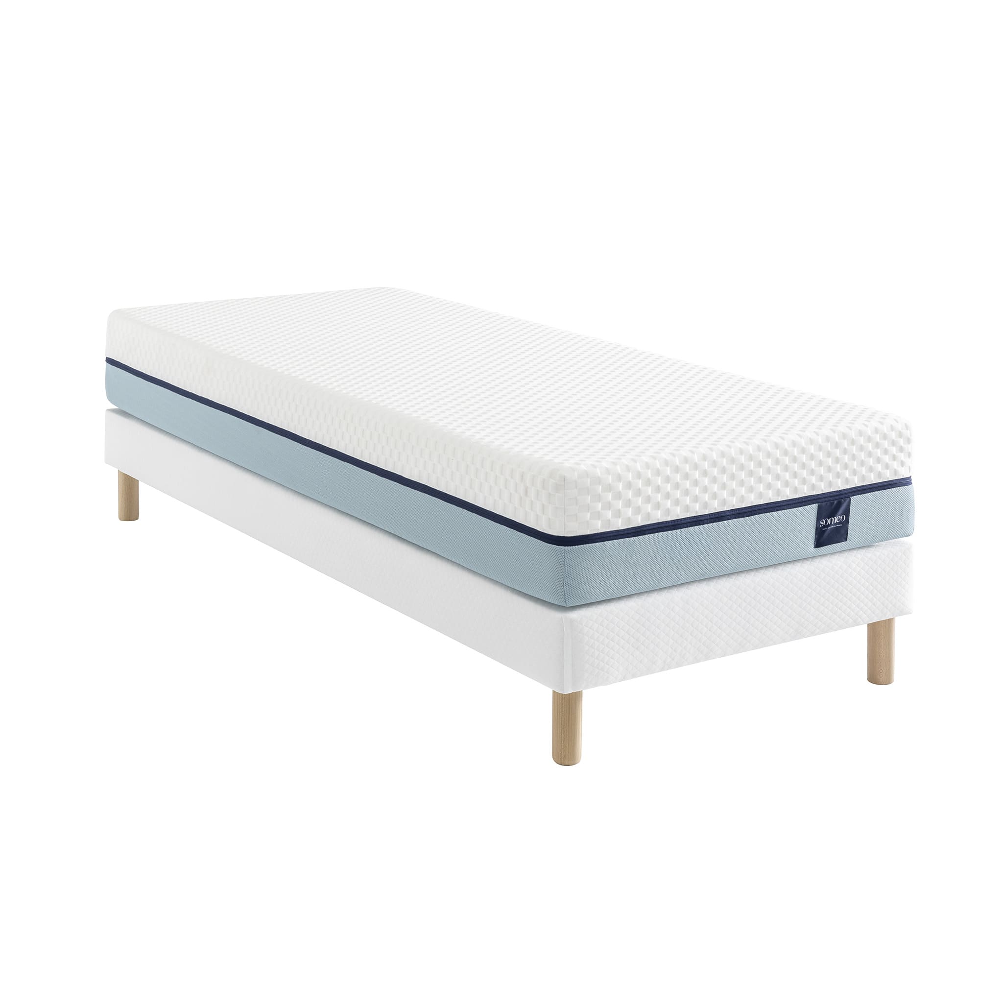 Ensemble matelas mémoire de forme, sommier Constellation et pieds Songe 600 - SOMEO