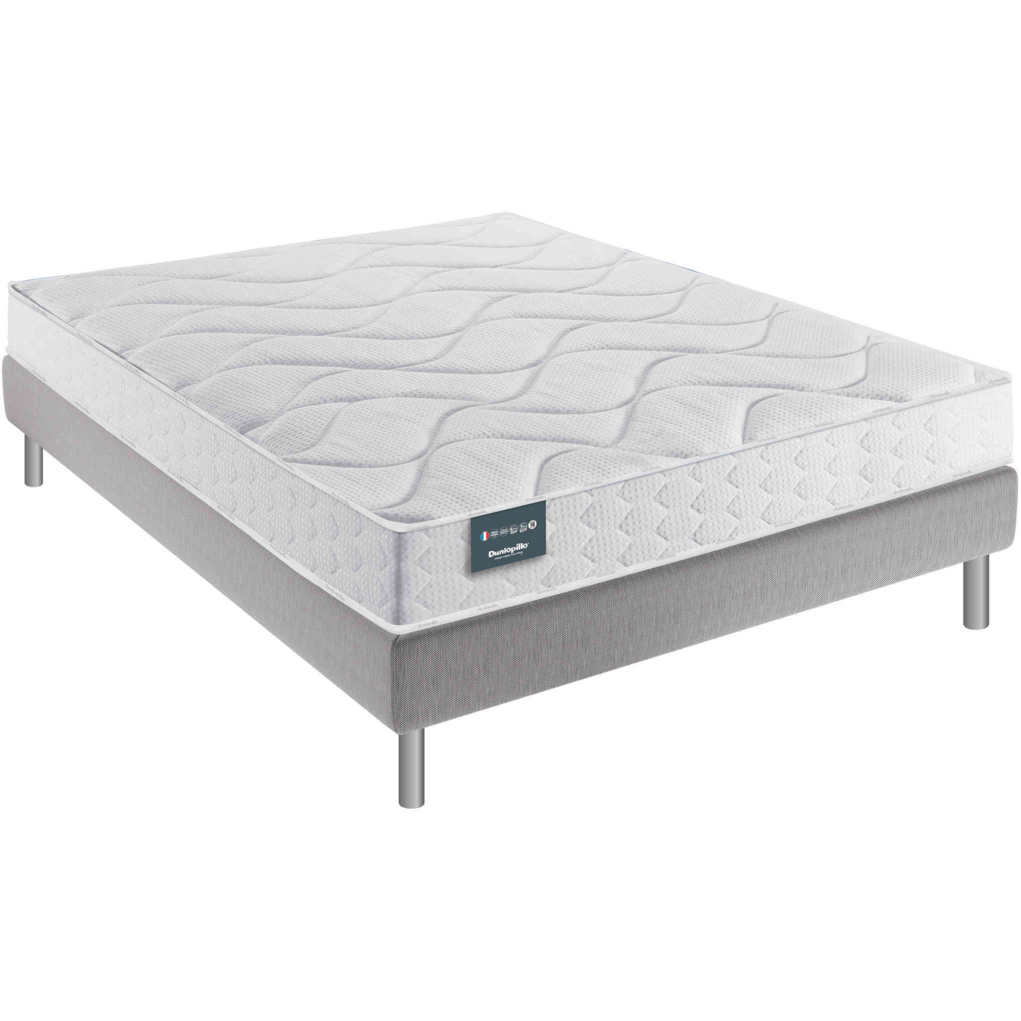 Ensemble Dunlopillo Aérial® 18 cm TULIPE, matelas, sommier, pieds