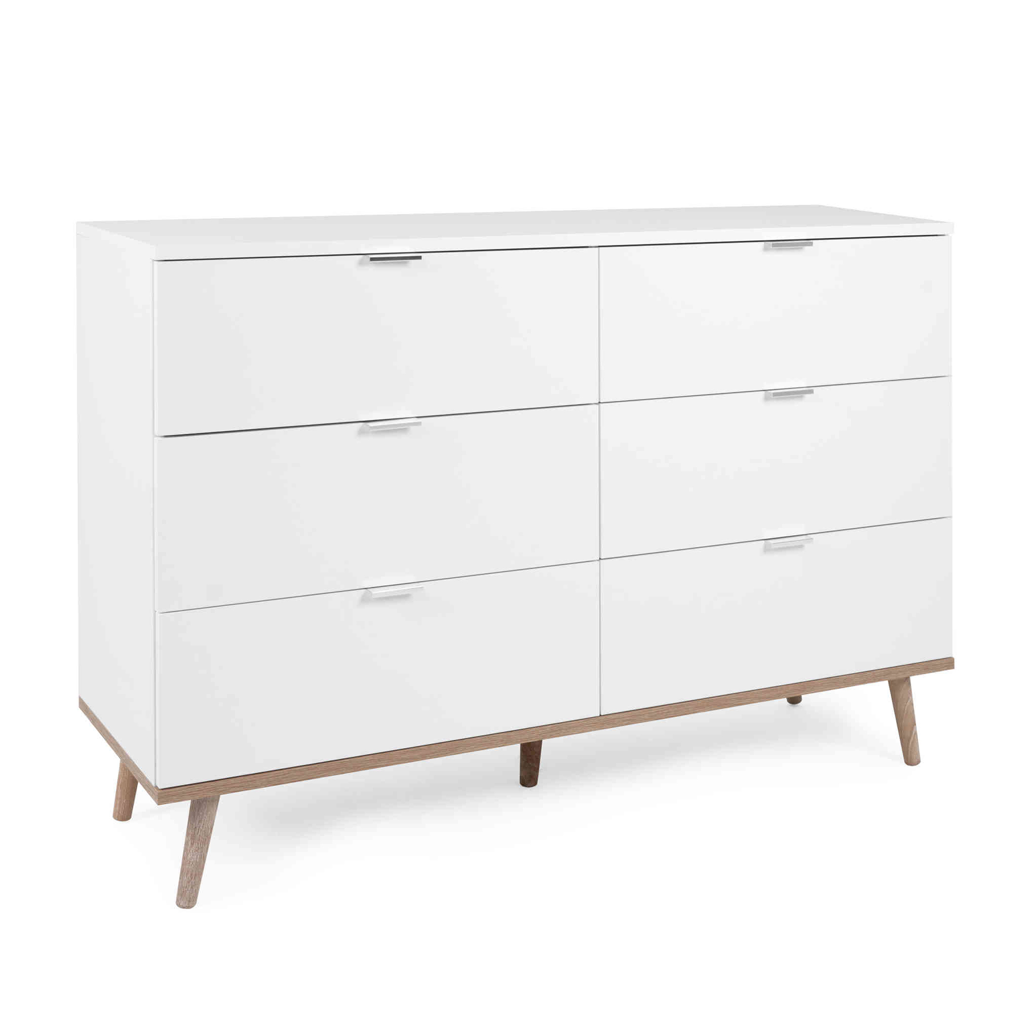 Commode 6 tiroirs blanc - CO7781-2