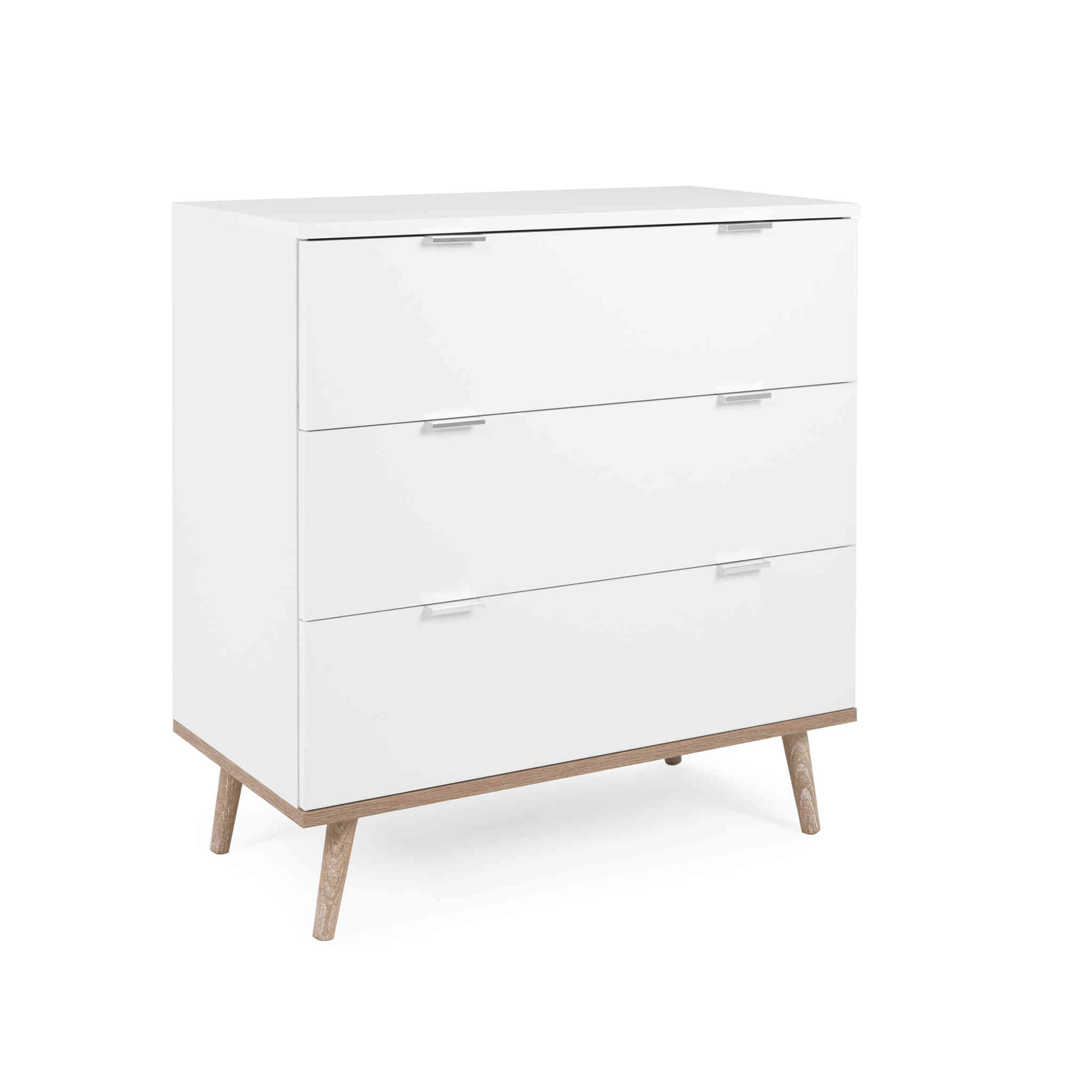 Commode 3 tiroirs blanc - CO7781-1