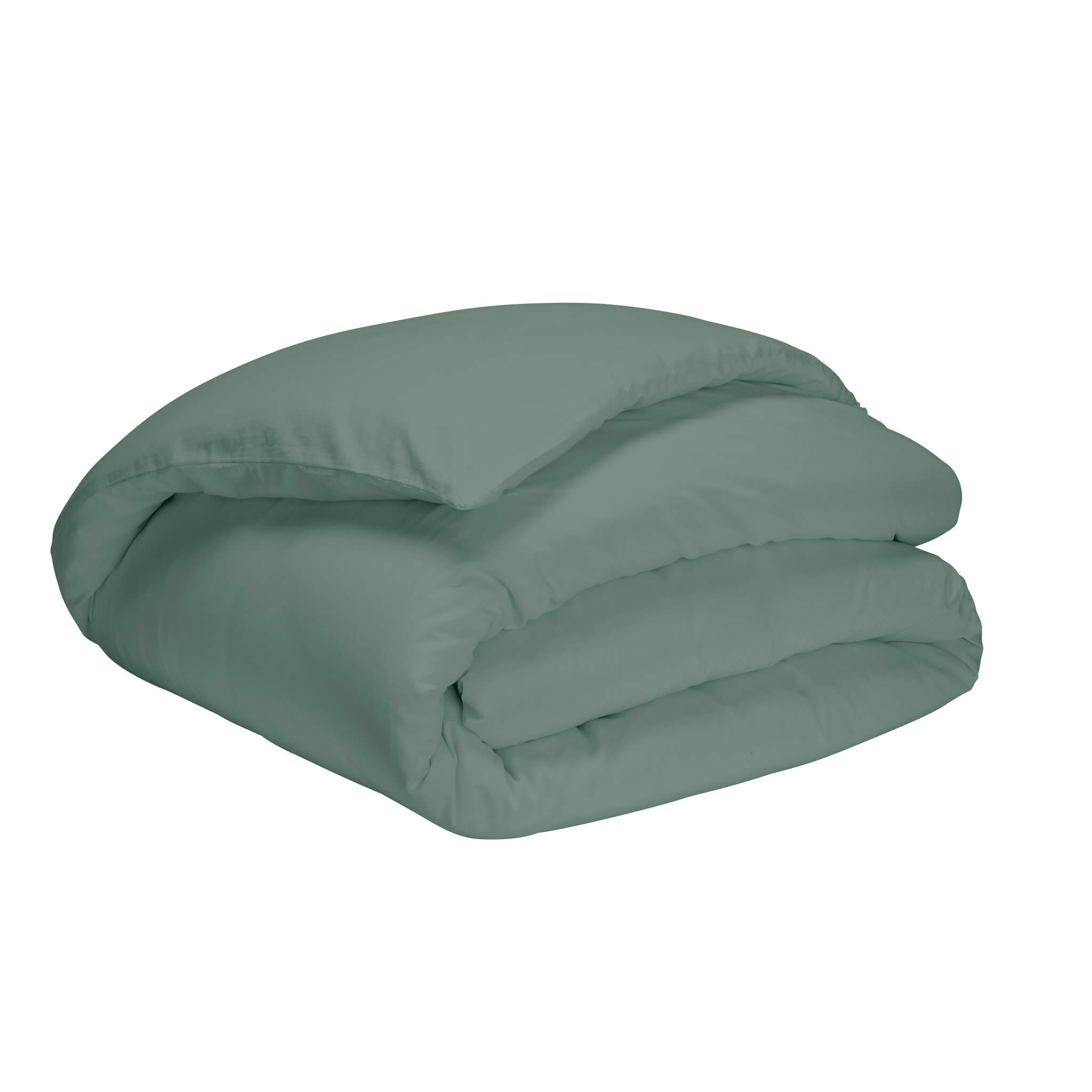 Housse de couette vert de gris 100% coton 140x200 cm