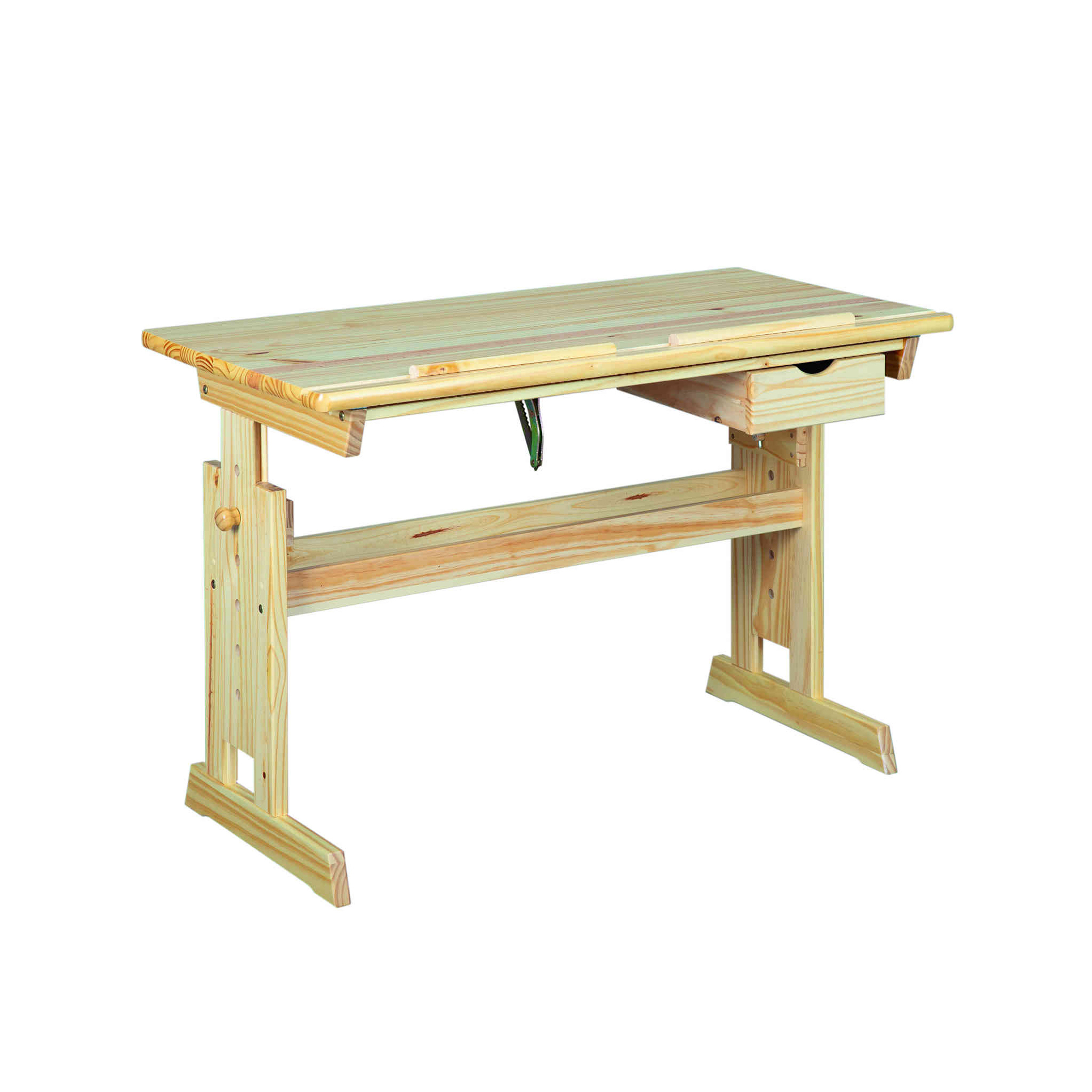 Bureau enfant à plan inclinable + tiroir en bois clair - BU12058