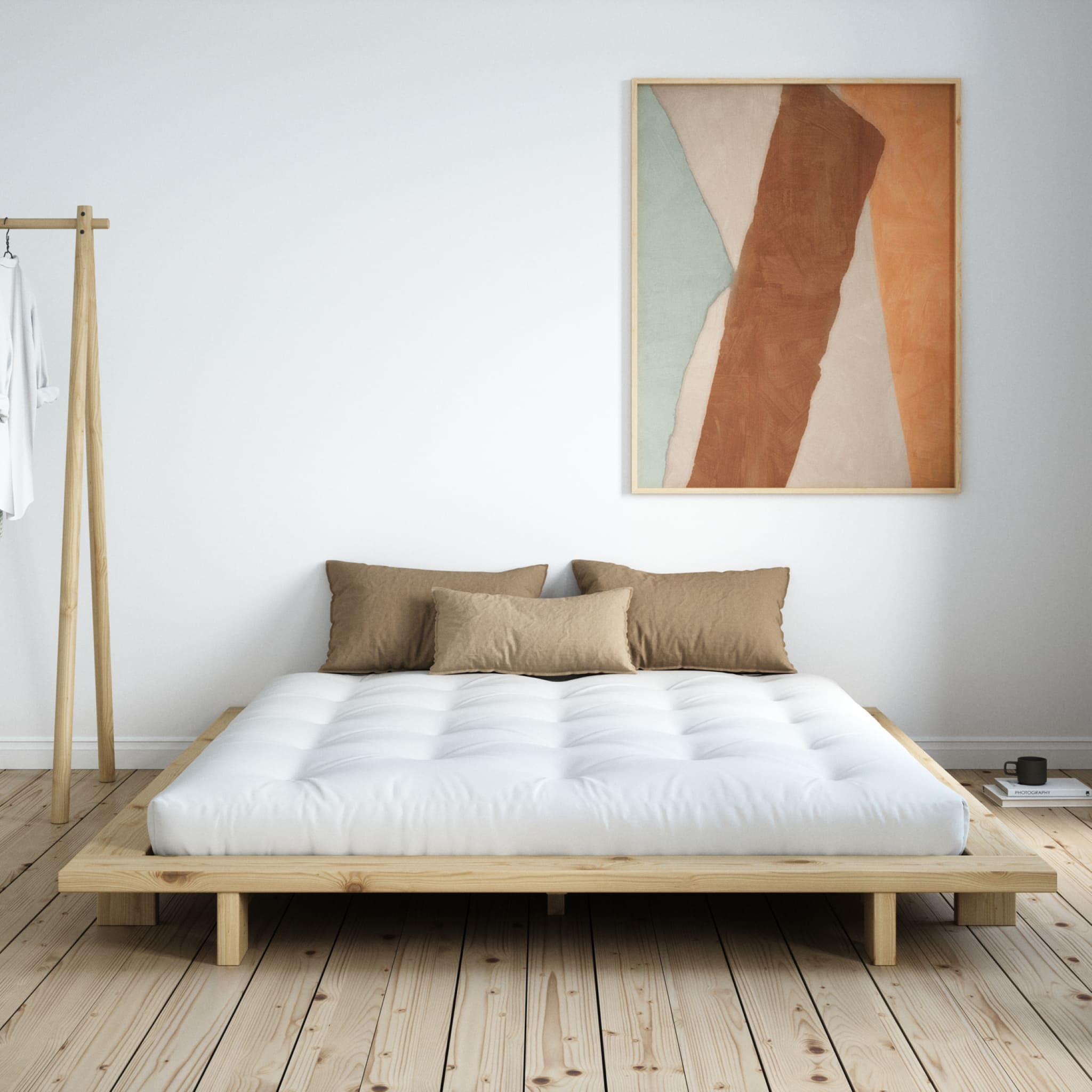 Lit futon JAPAN en pin massif naturel