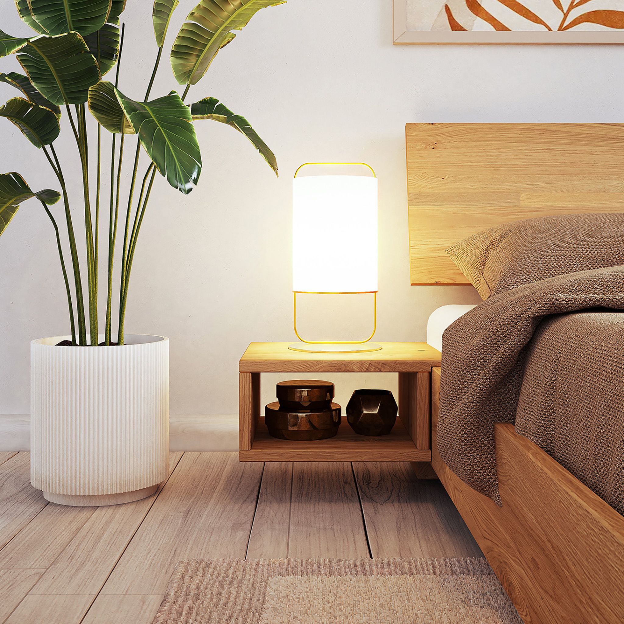 Chevet en chêne massif clair - CH36006