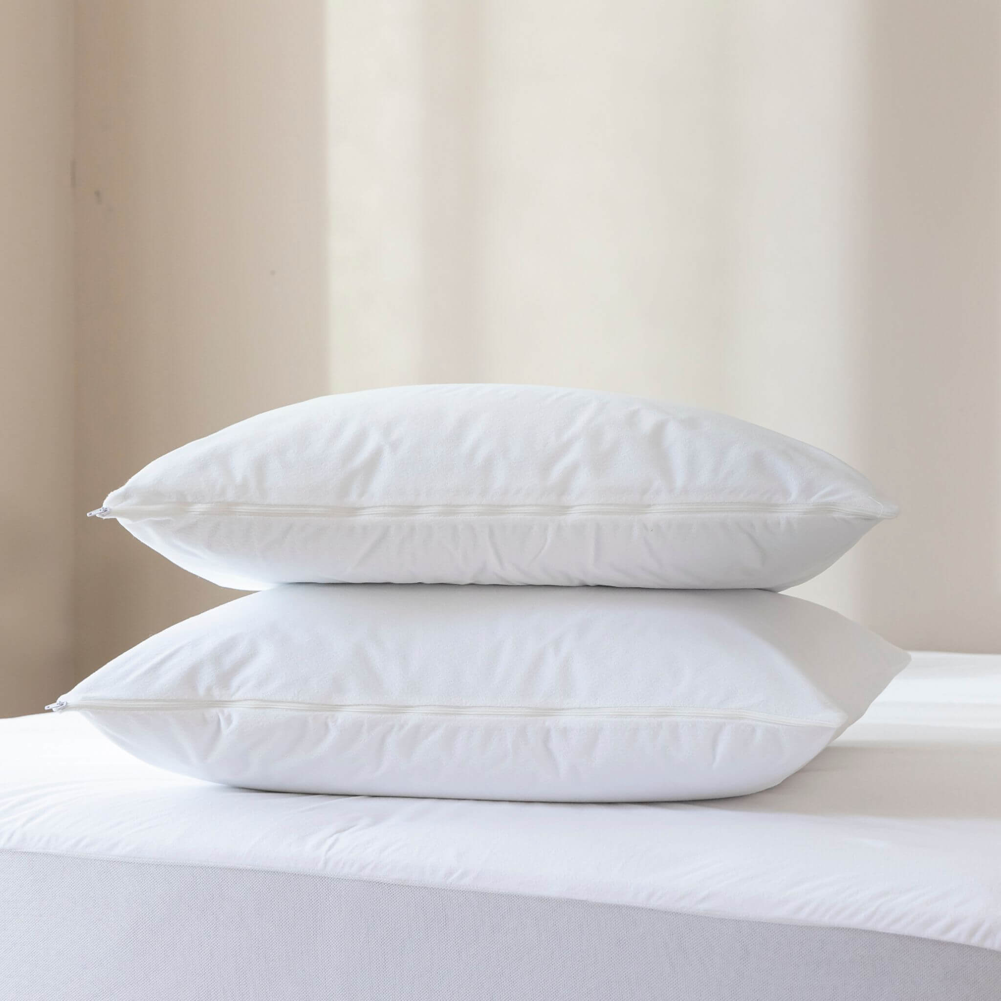 Lot de 2 protège oreillers bouclette imperméable