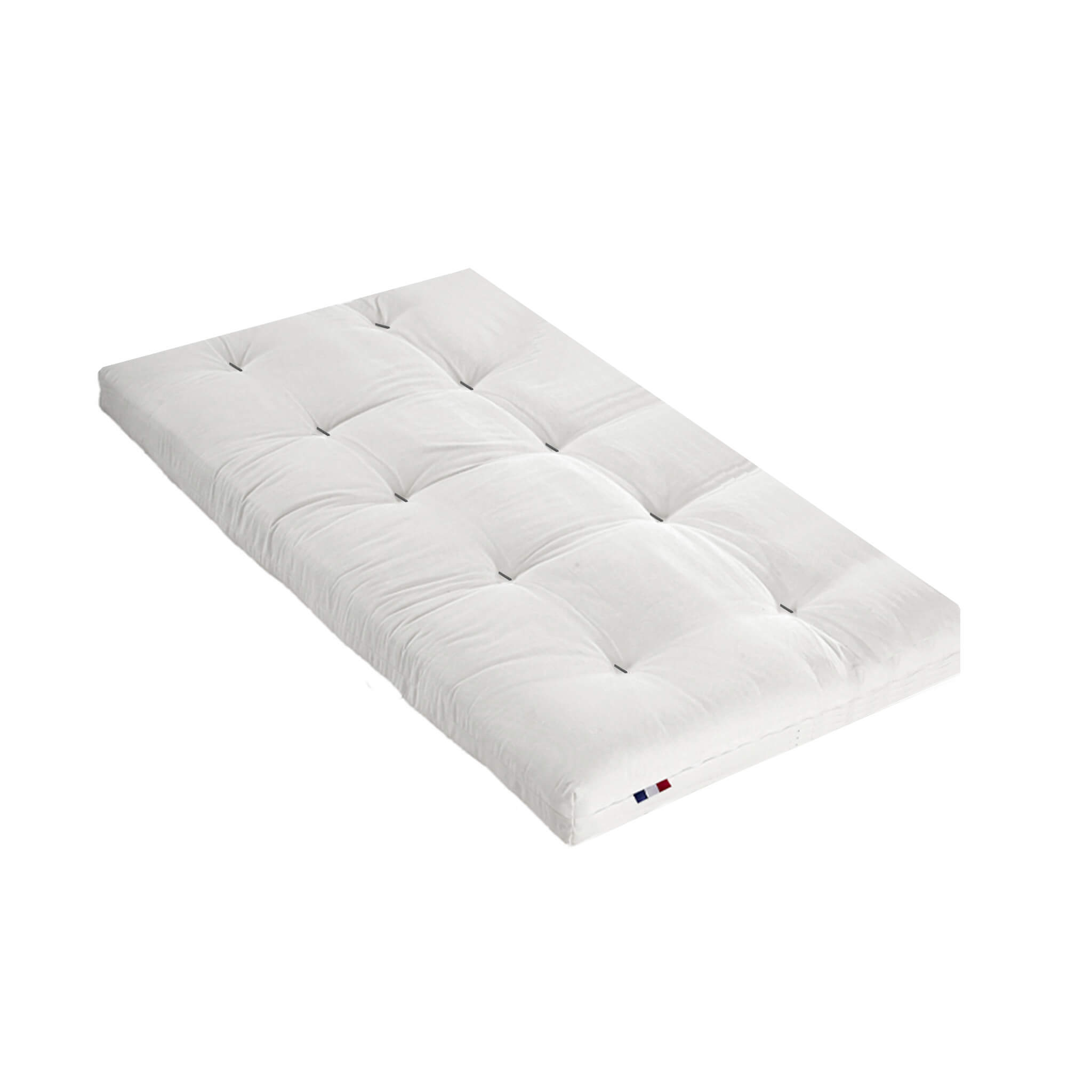 Matelas futon coeur en mousse à mémoire de forme, écru