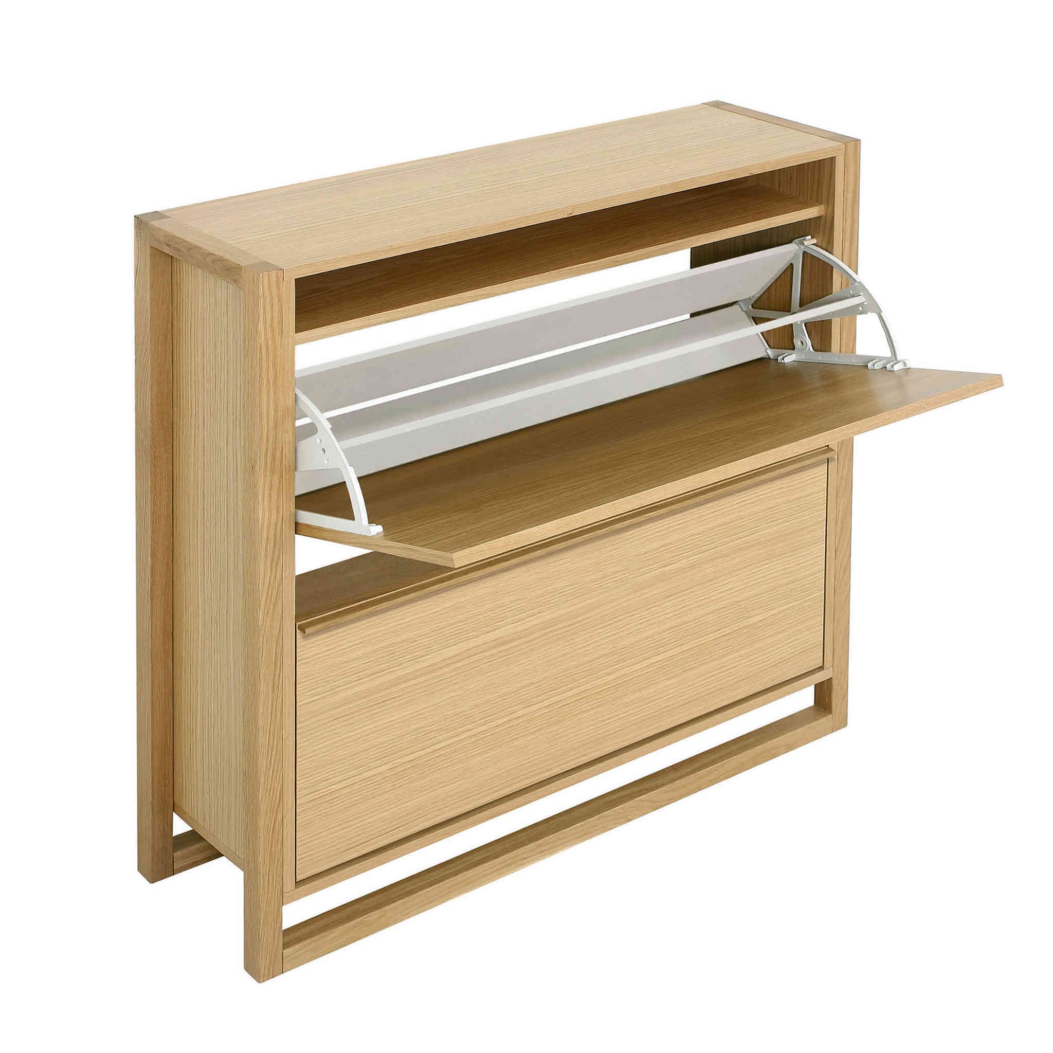 Meuble à chaussures 2 portes en chêne massif - MC0040