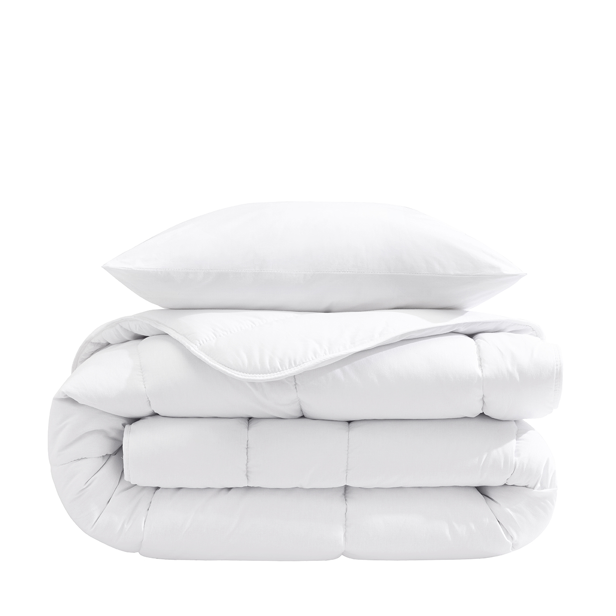 Pack couette hiver 550g 140x200 et 1 oreiller éco naturel moelleux