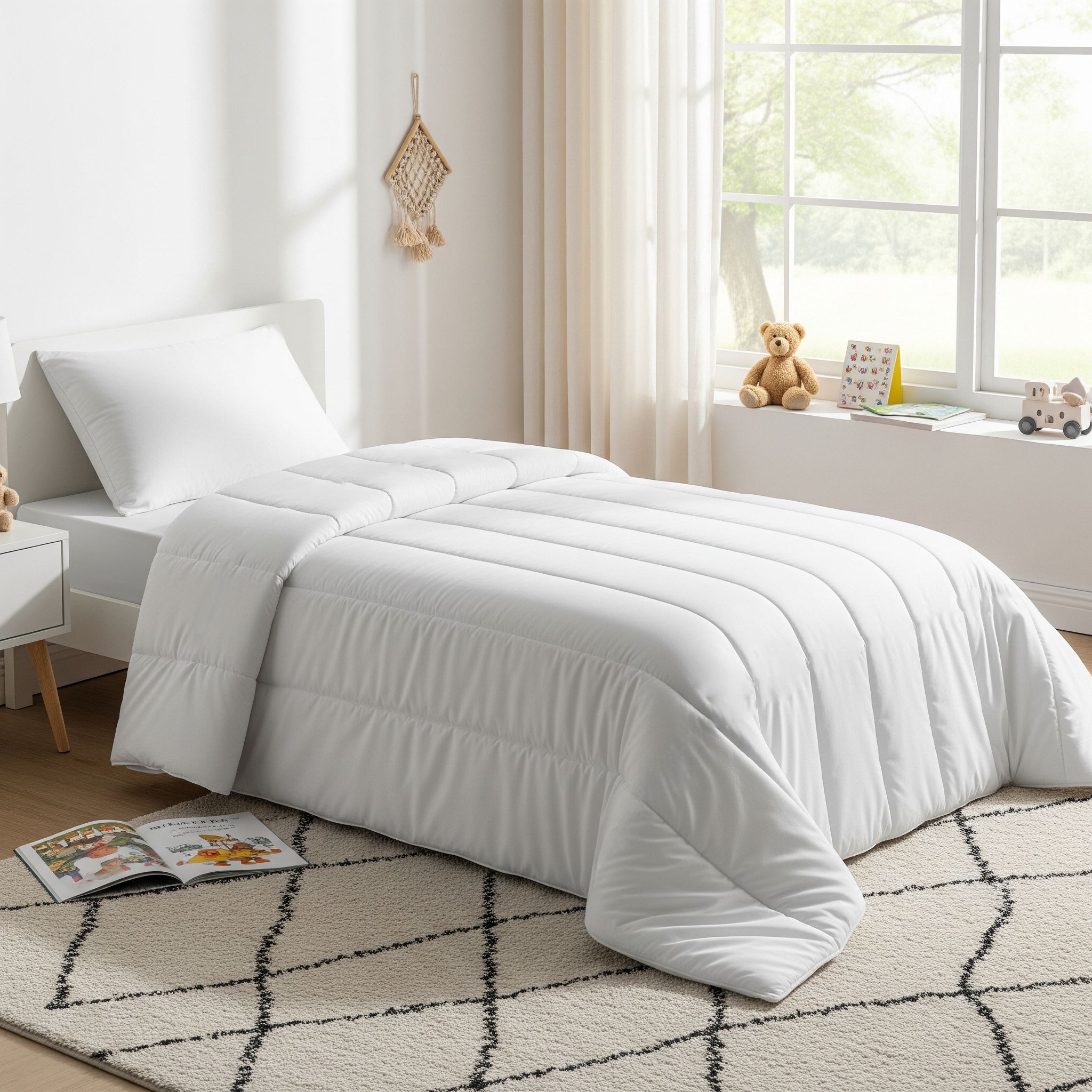 Pack couette 140x200 mi-saison et oreiller enfant Terre de Nuit