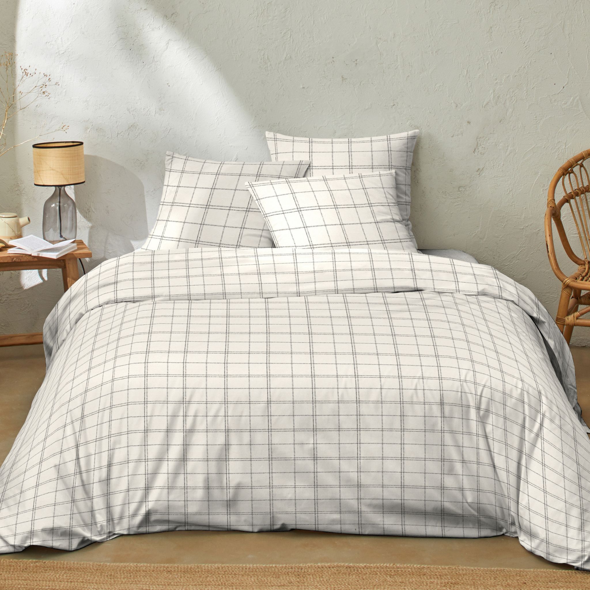 Parure de lit à carreaux Prades