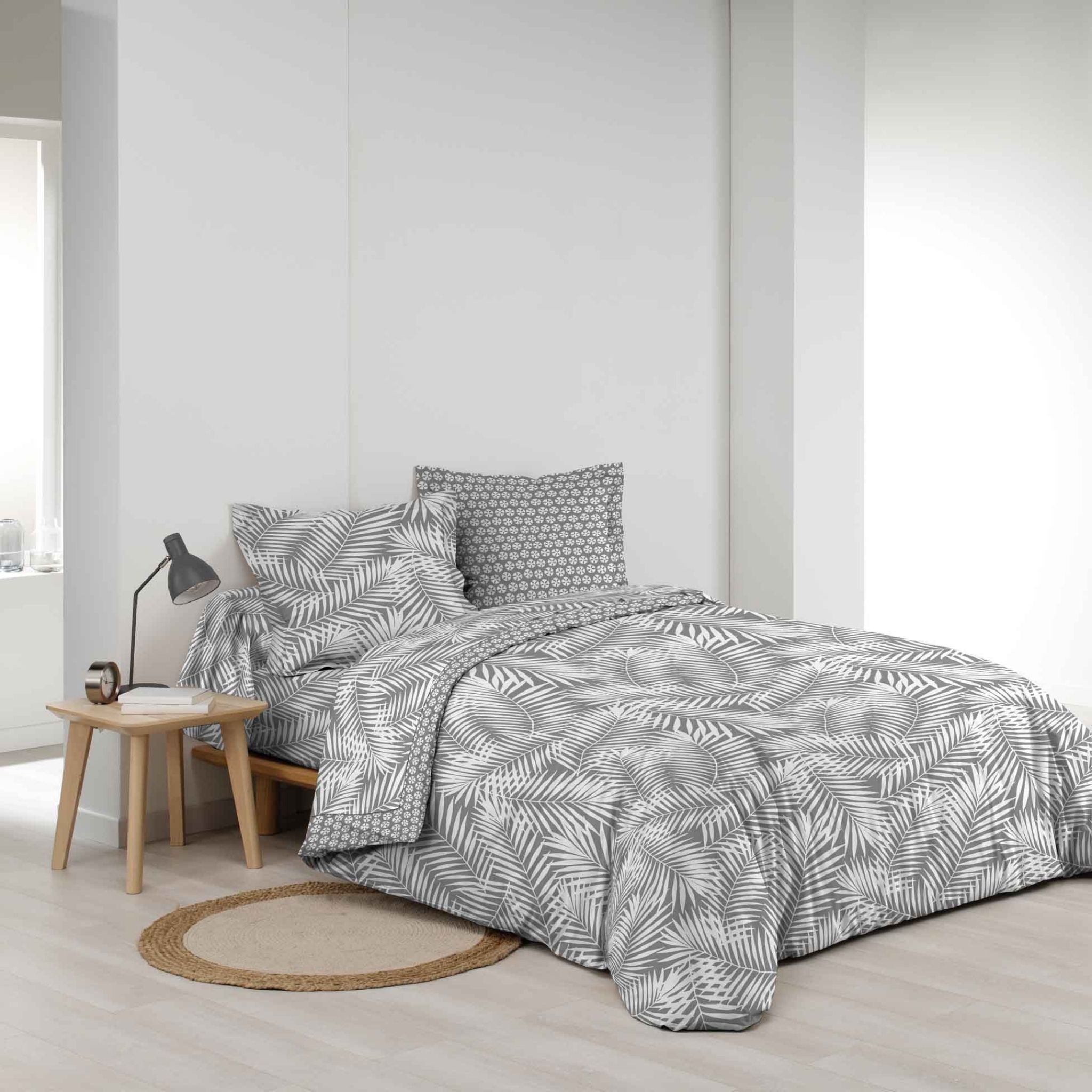 Housse de couette Botania 140x200 gris