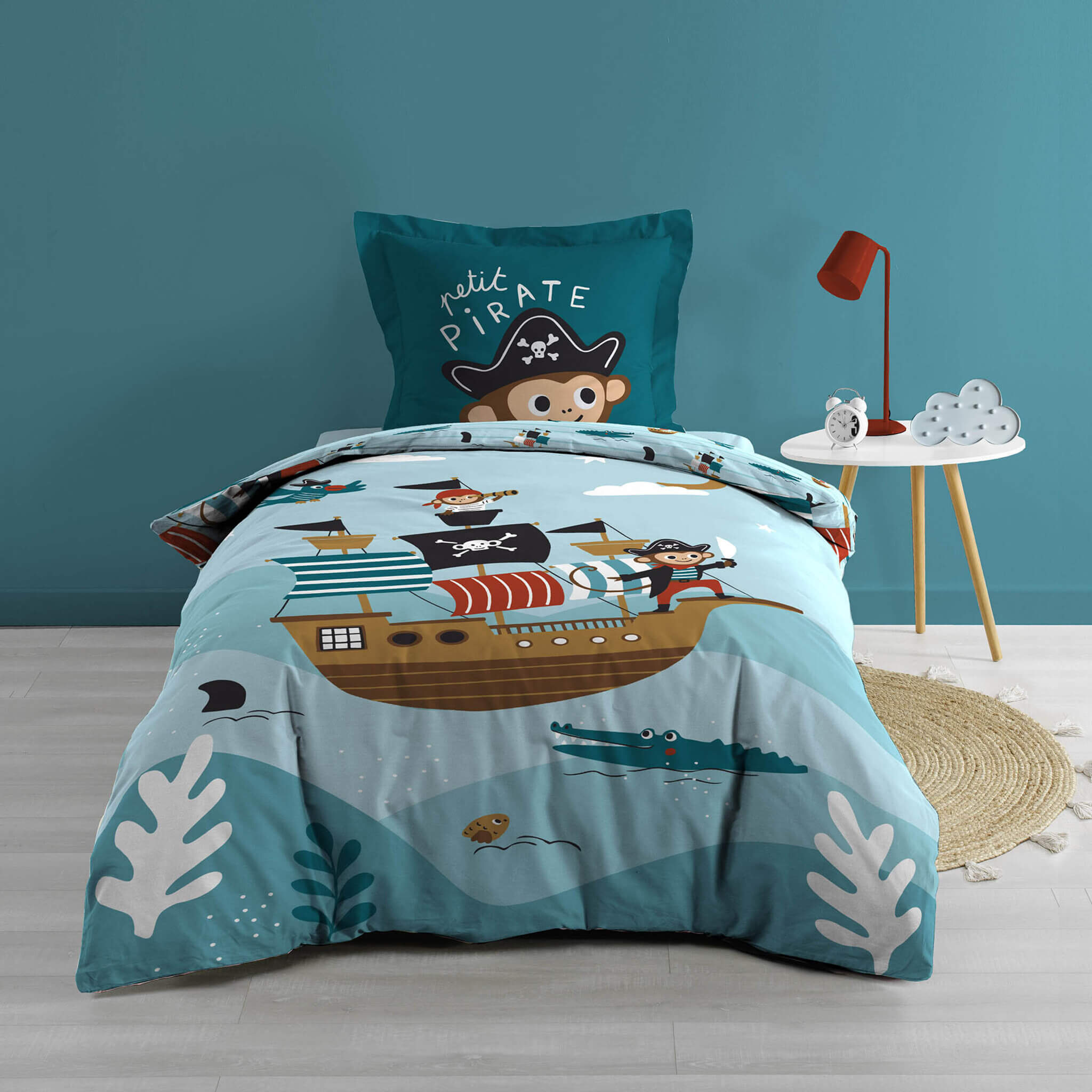 Linge de lit enfant polyester - Couverture, drap housse, fourre de duvet  enfant - vertbaudet