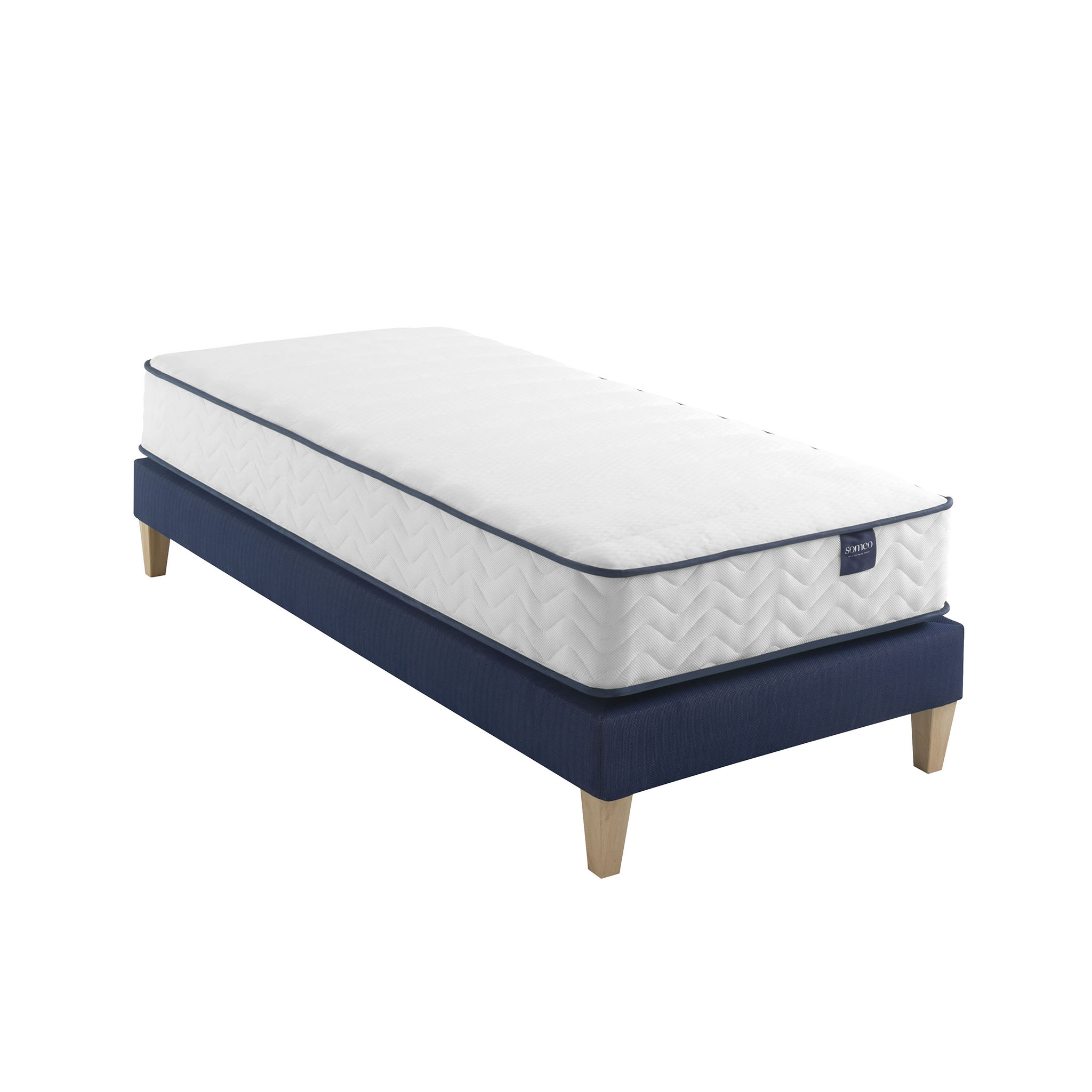 Ensemble matelas ressorts, sommier et pieds Rêve 300 - SOMEO