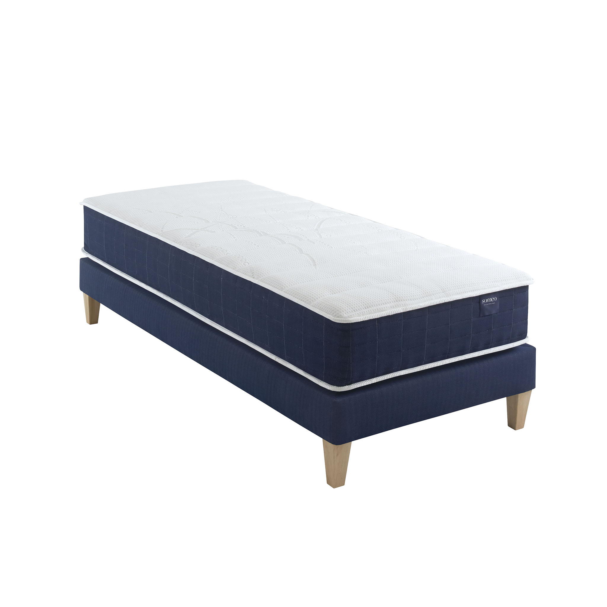 Ensemble matelas ressorts, sommier et pieds Rêve 400 - SOMEO