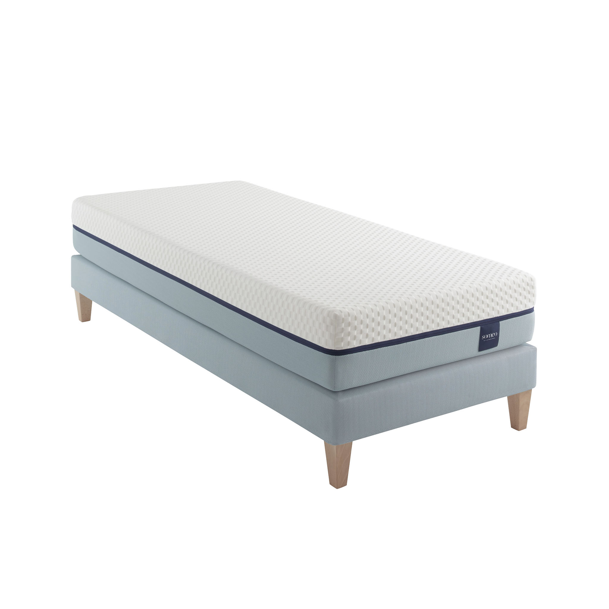 Ensemble matelas mémoire de forme, sommier et pieds Songe 600 - SOMEO