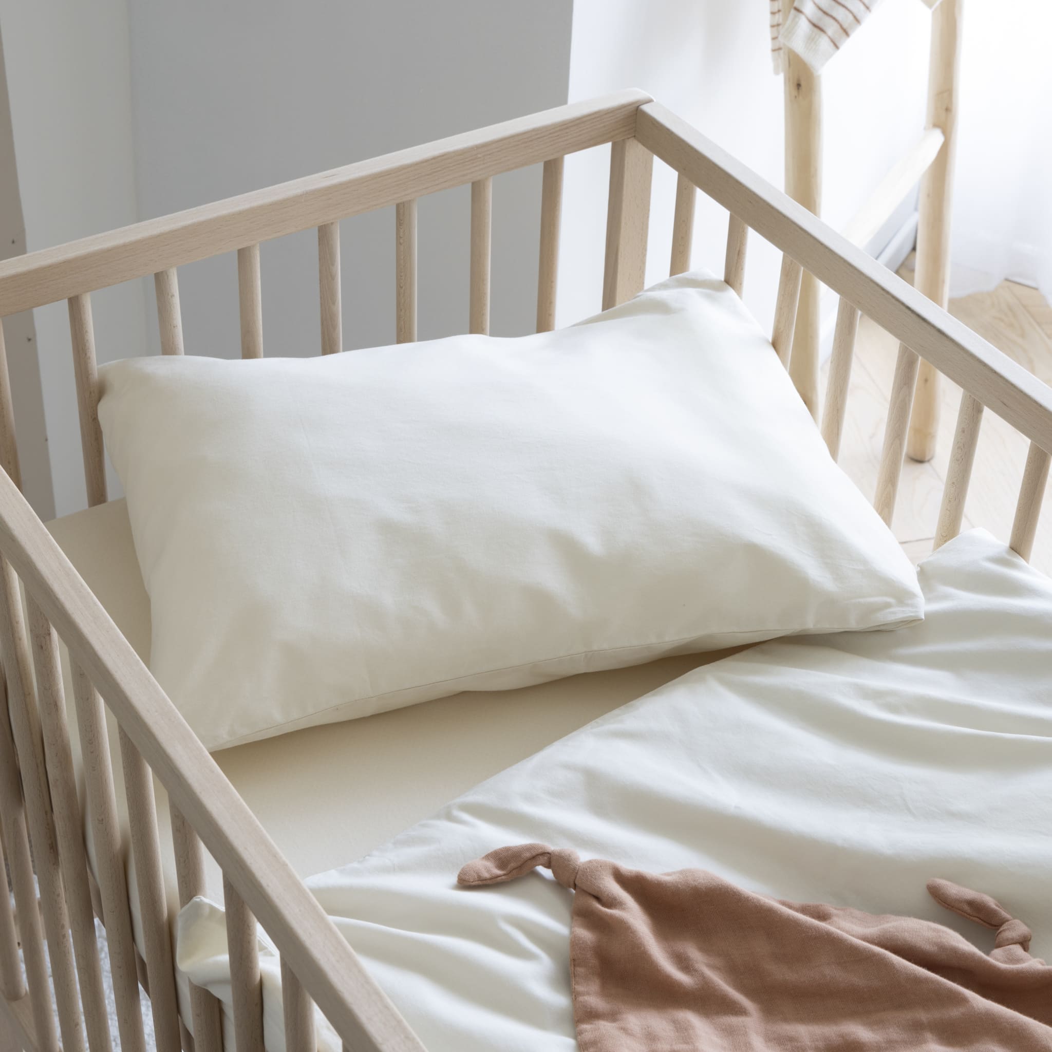 Taie d'oreiller bébé coton lavé 40x60 - SOMEO Beige