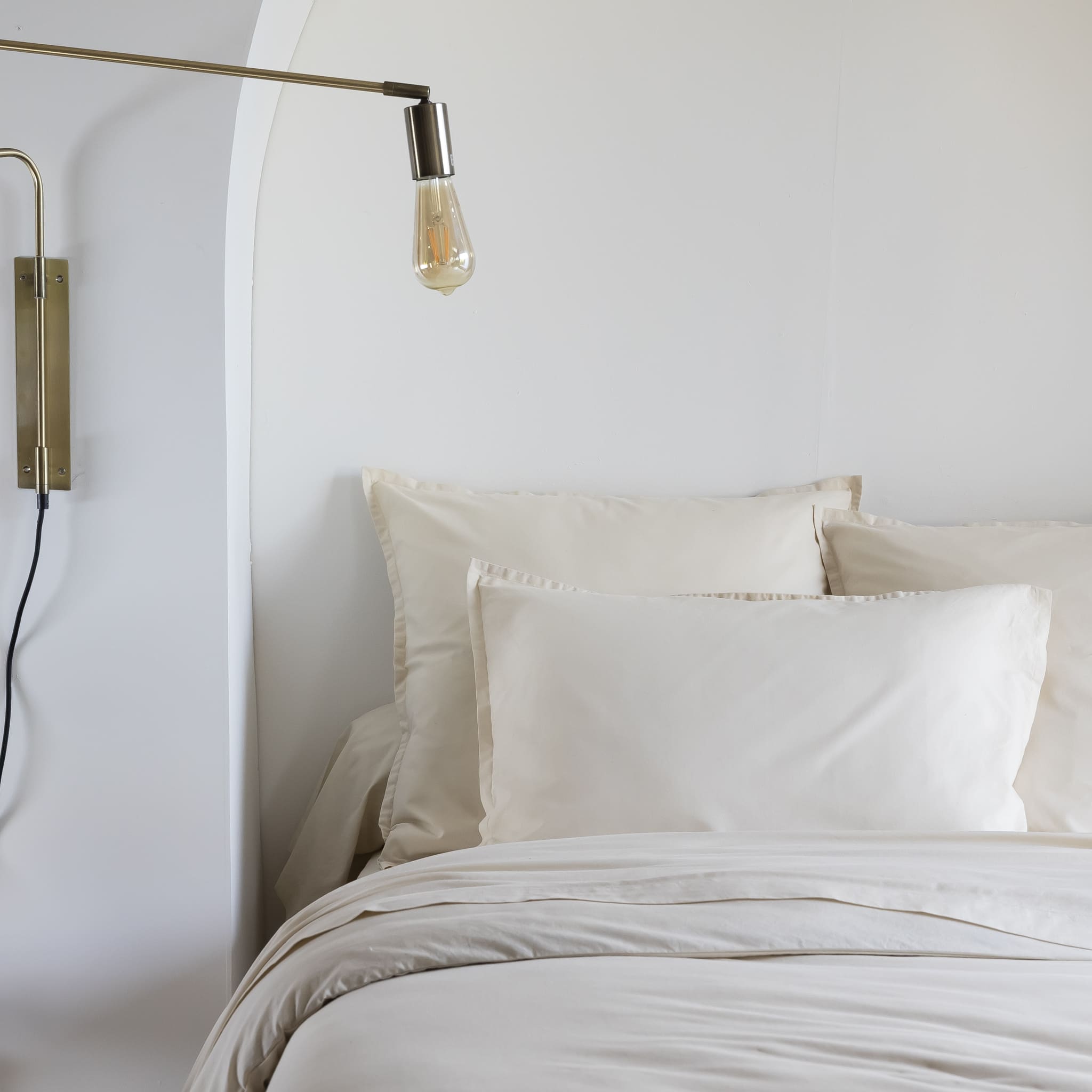 Taie d'oreiller coton lavé - SOMEO Beige