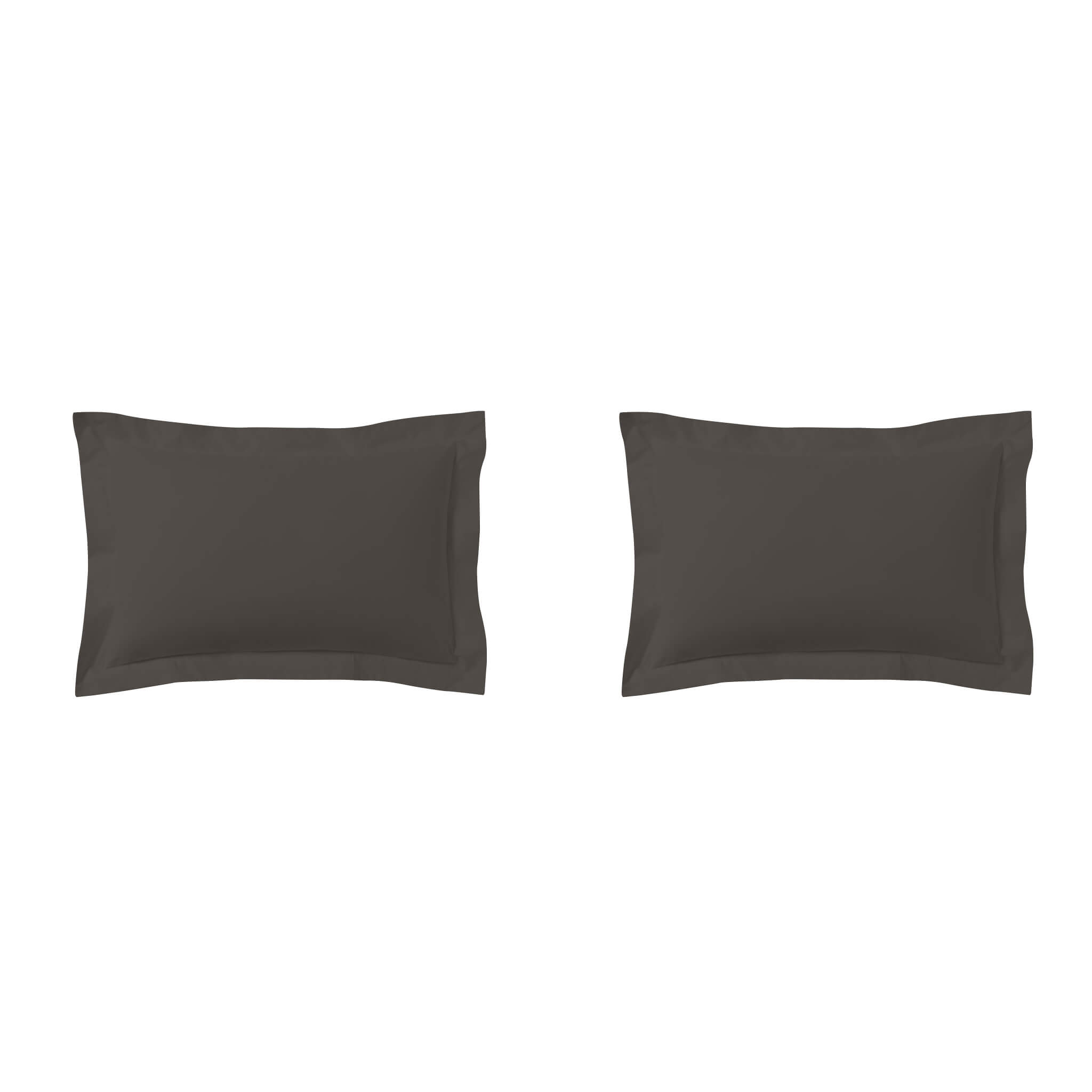 Lot de 2 taies d'oreillers zinc 100% coton 50x70 cm