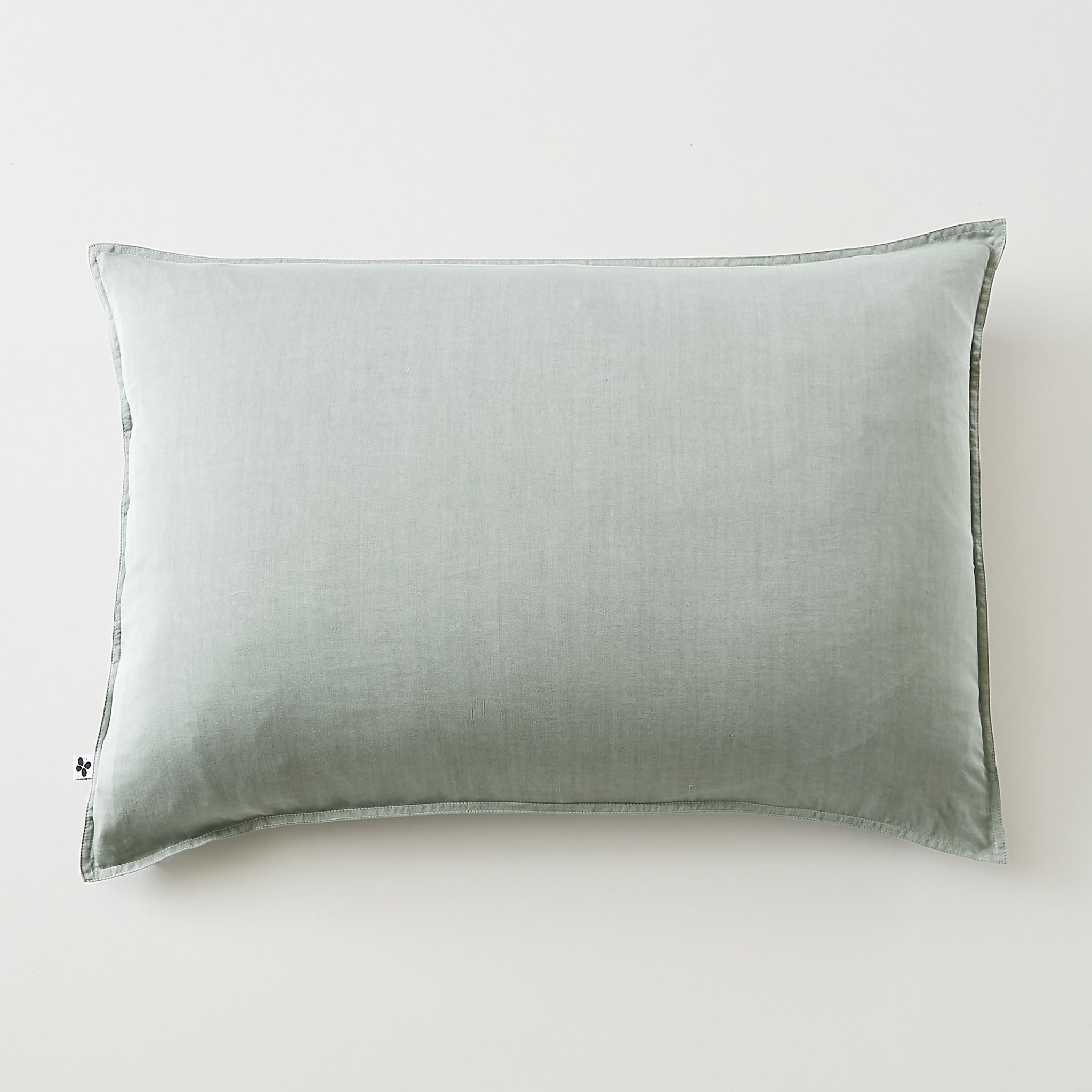 Taie d'oreiller 50x70 lyocell uni lichen Terre de Nuit Lysandre