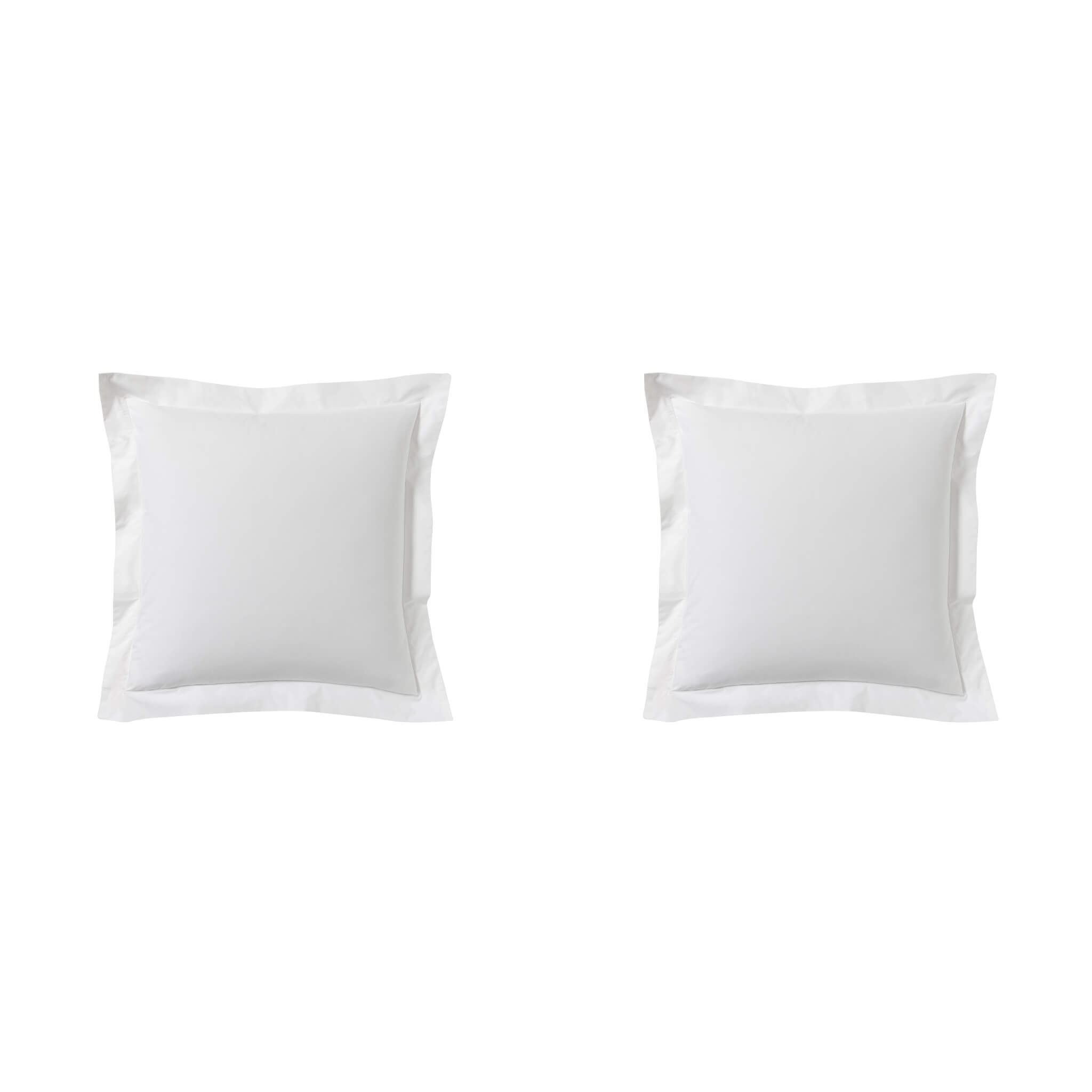 Lot de 2 taies d'oreillers percale blanc