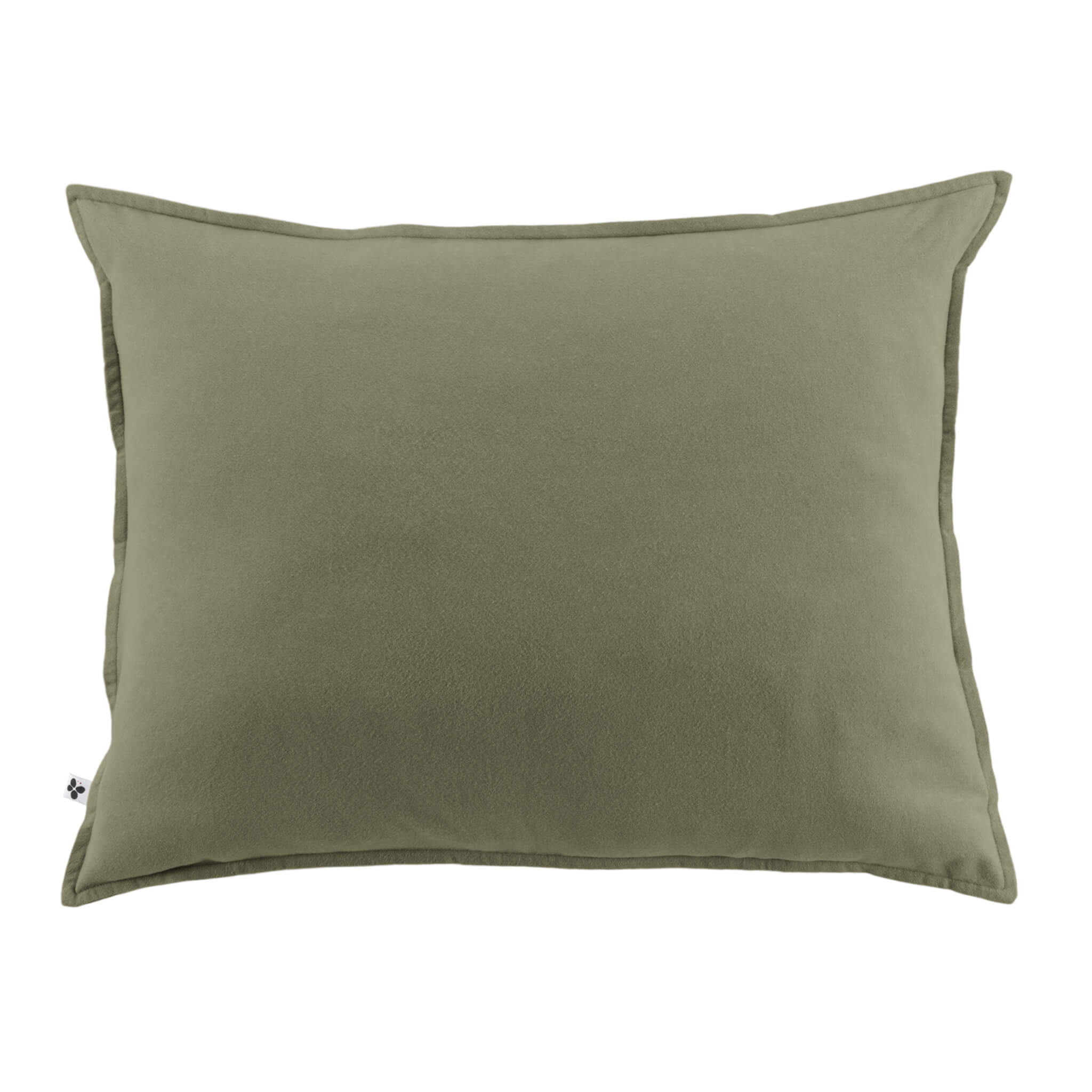 Taie d'oreiller flanelle kaki 50x70 cm