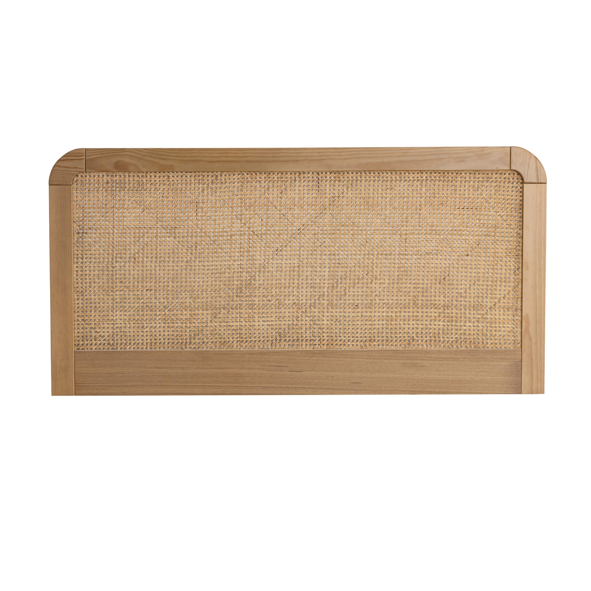 Tête de lit SMOOTHCLOUD 140 cm en cannage et bois naturel
