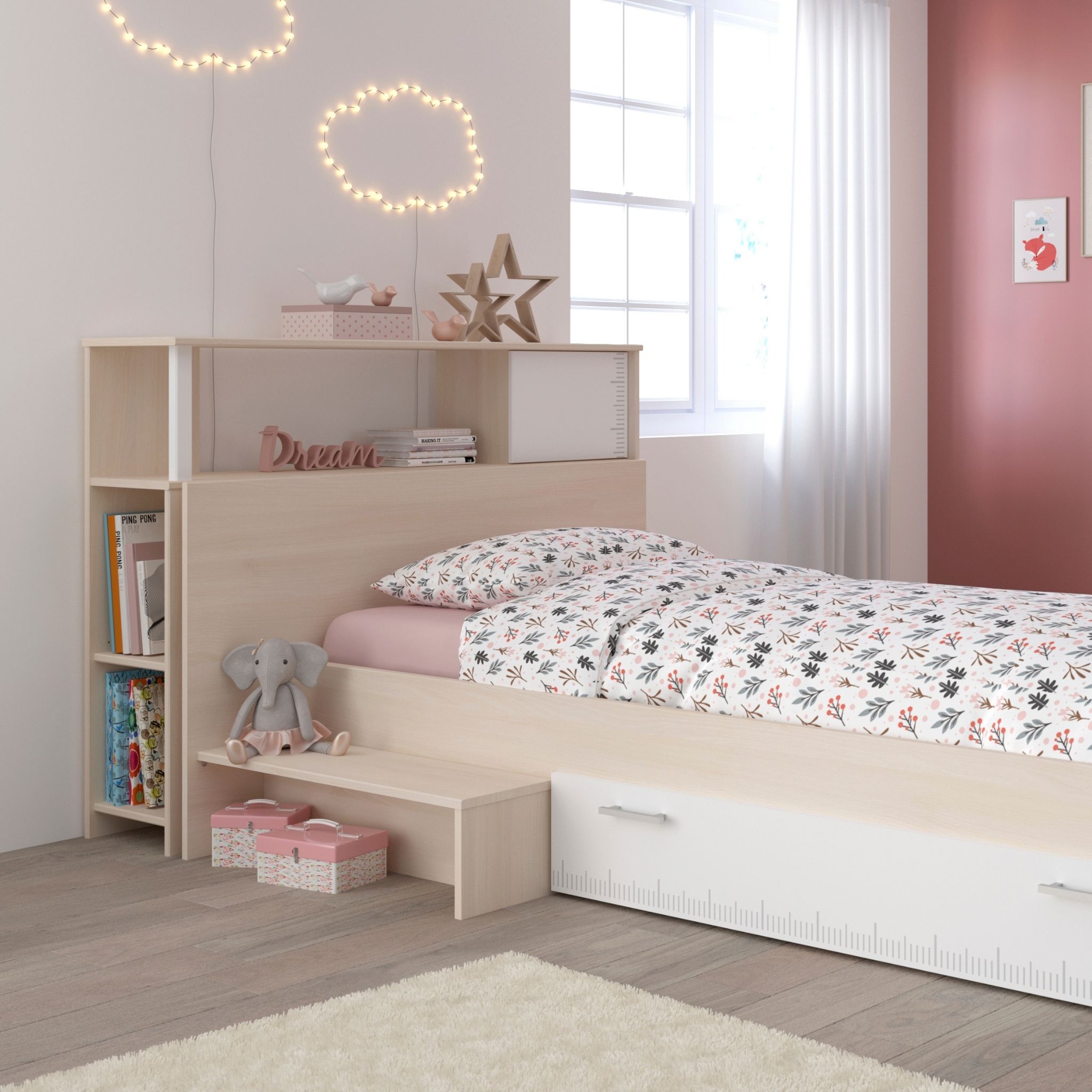 Tête de lit 90 cm bicolore PIA