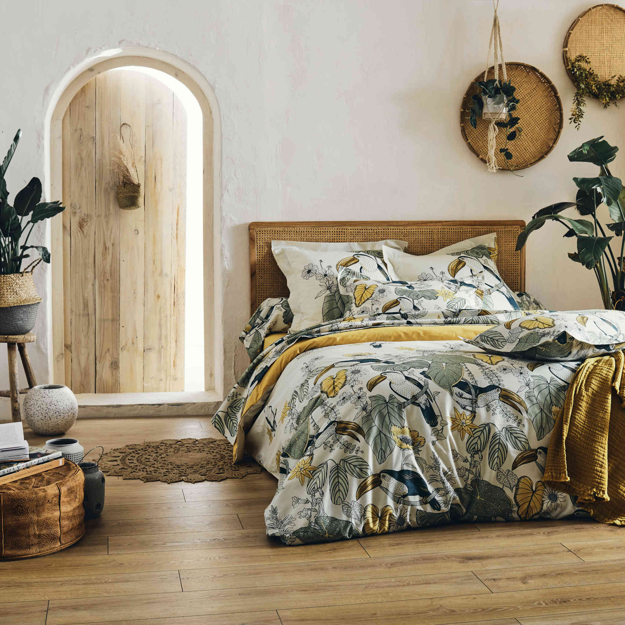 Parure de lit Toco vert 140x200 cm - Tradilinge