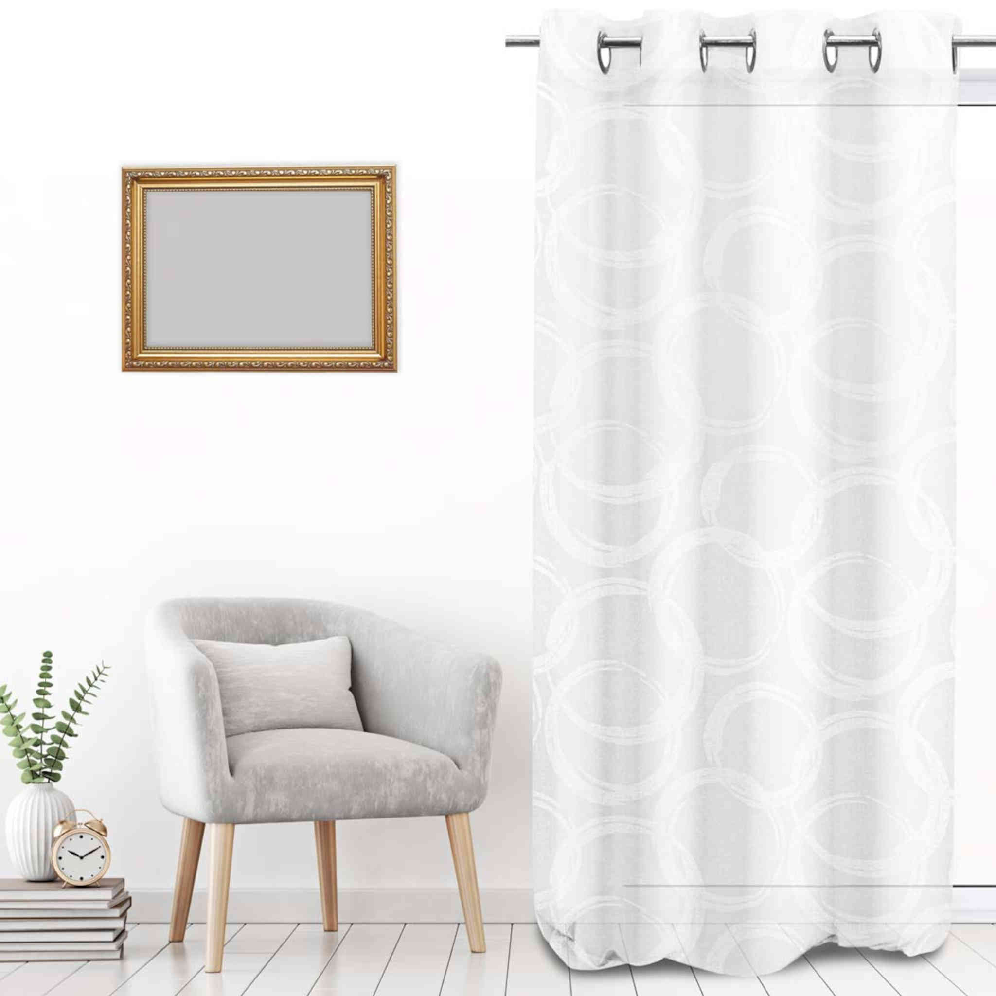 Voilage à œillets Circle 135x250 cm