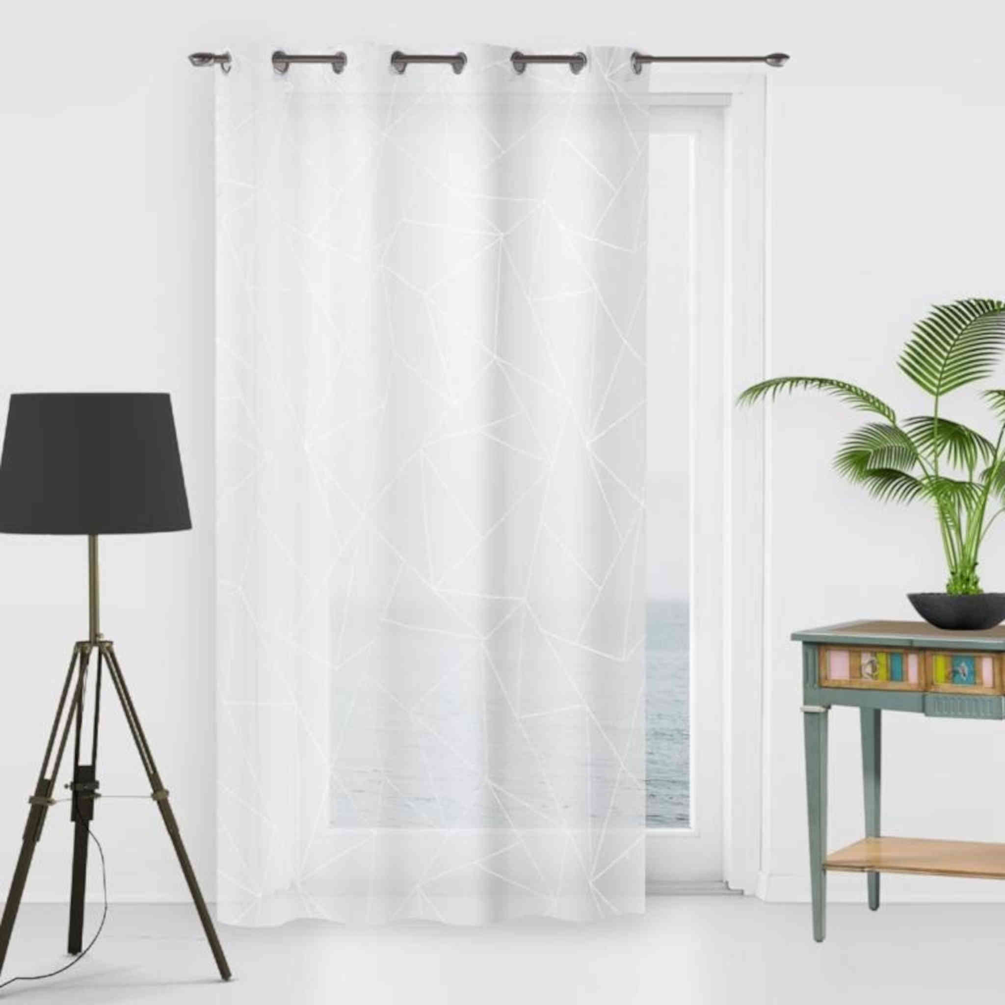 Voilage à œillets Natacha blanc 135x250 cm