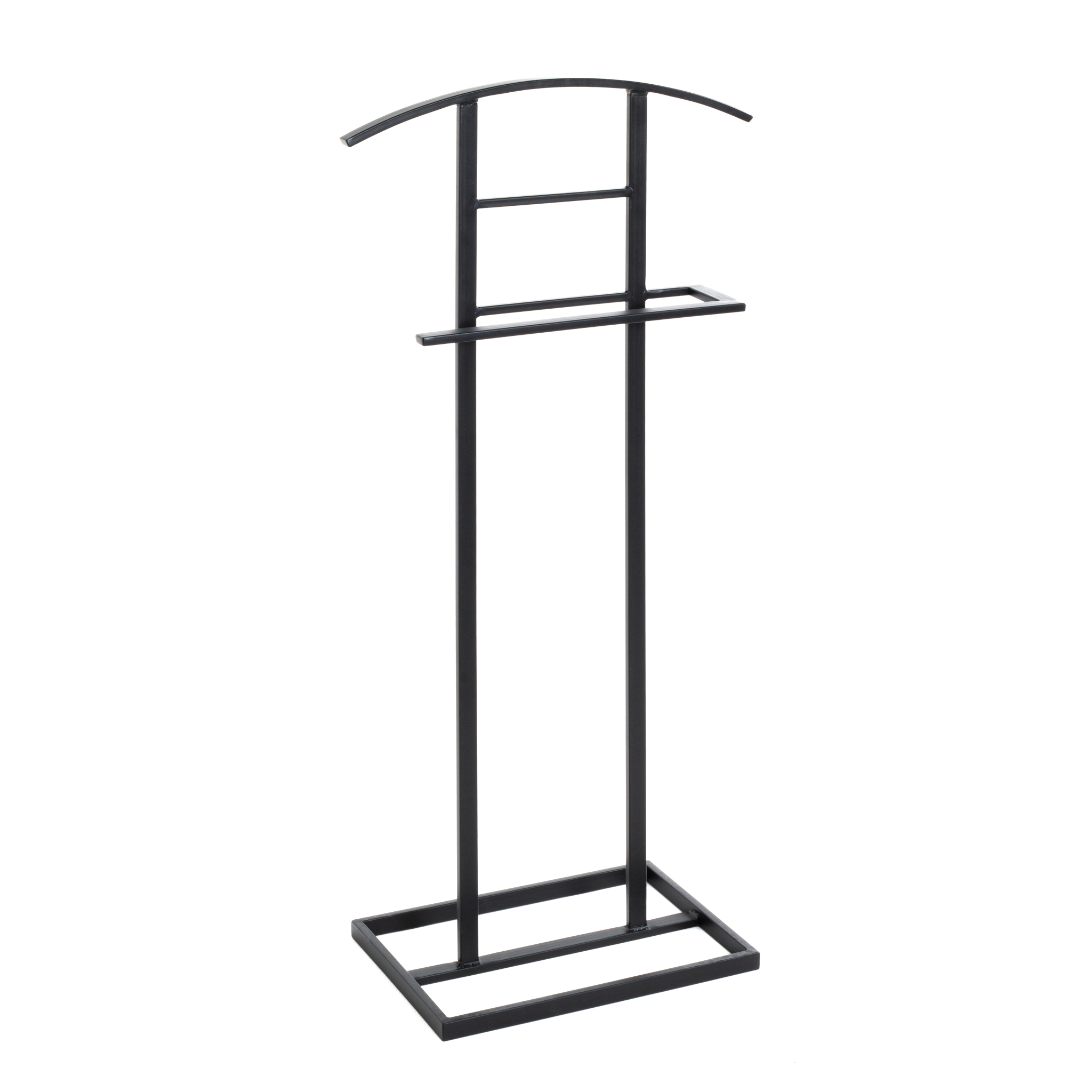 Valet de nuit en métal noir laqué - VA15055