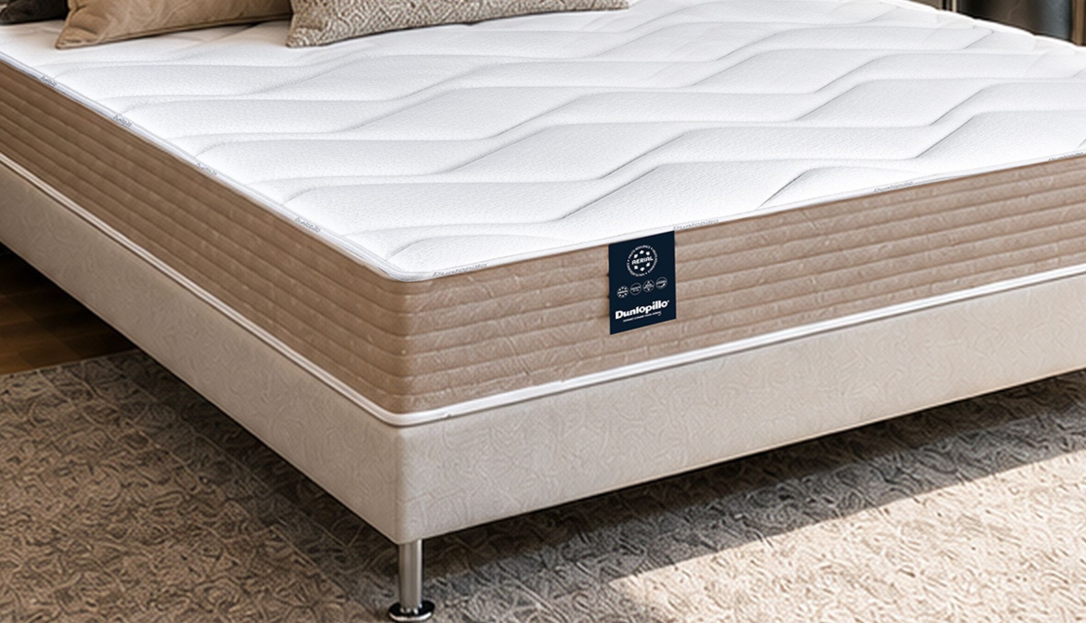 Détail du matelas mousse HR Dunlopillo Camélia au soutien ferme