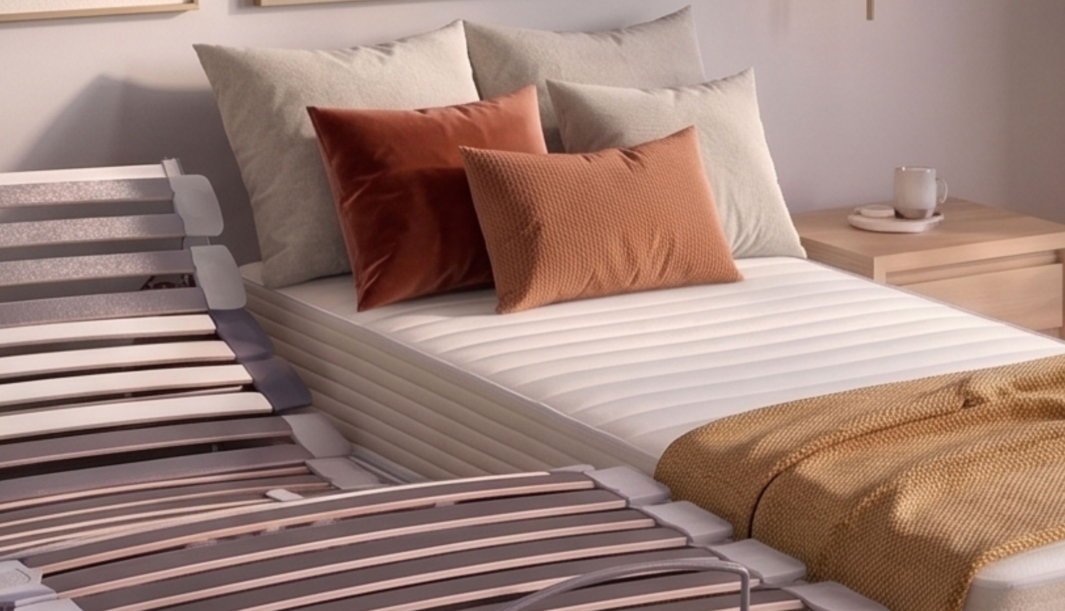 Détail du matelas TPR Dunlopillo Hortense 2 pour sommier articulé