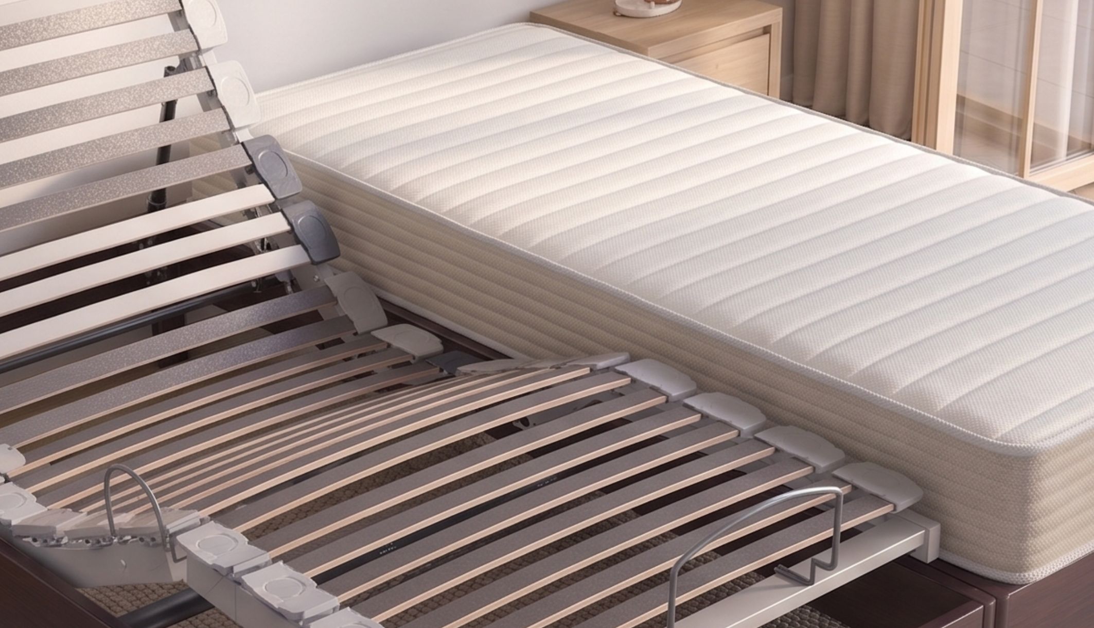 Zoom sur le matelas TPR Dunlopillo en latex 20% naturel avec 7 zones de confort