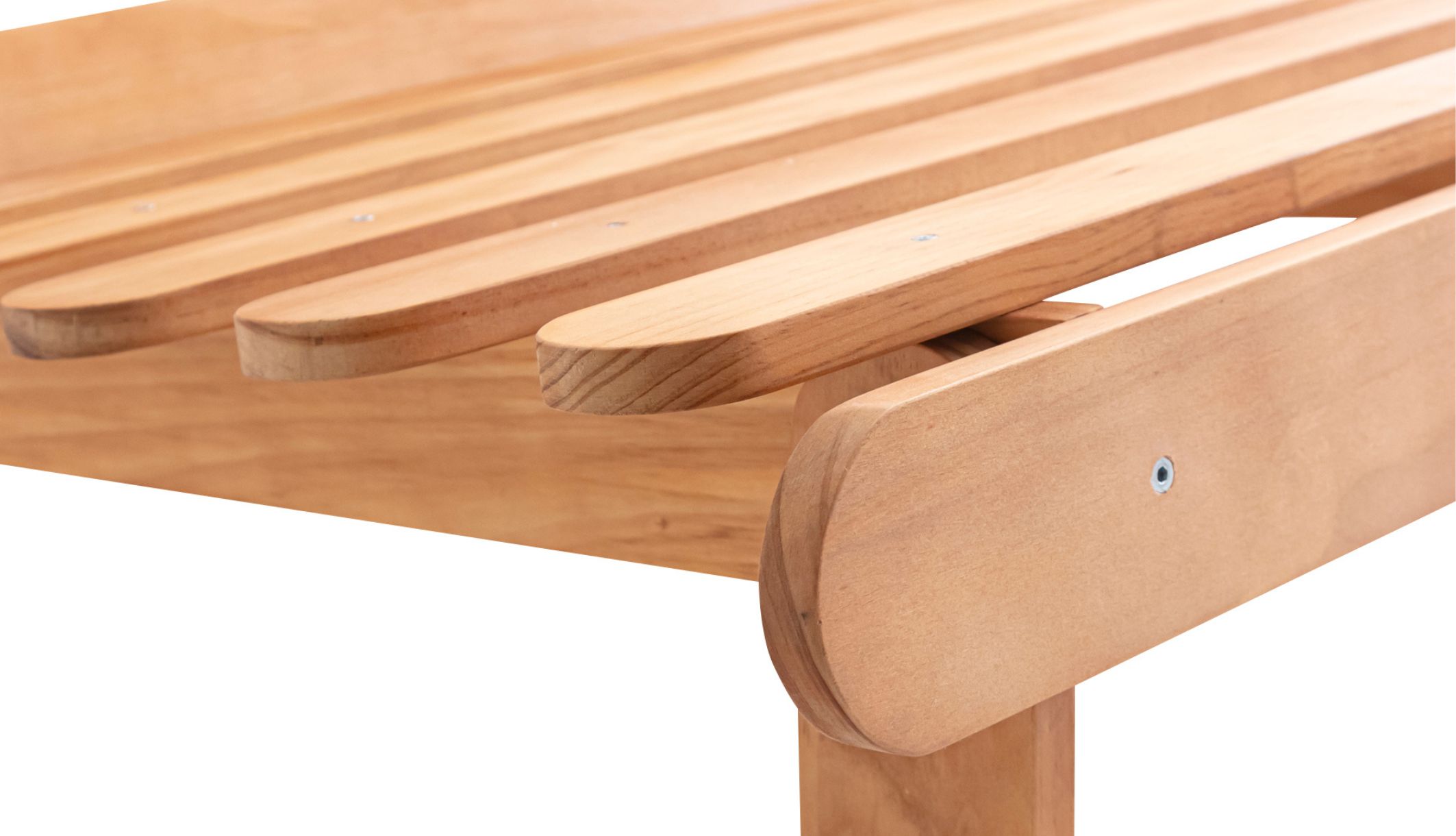 Structure futon pliée en pin massif sur fond blanc