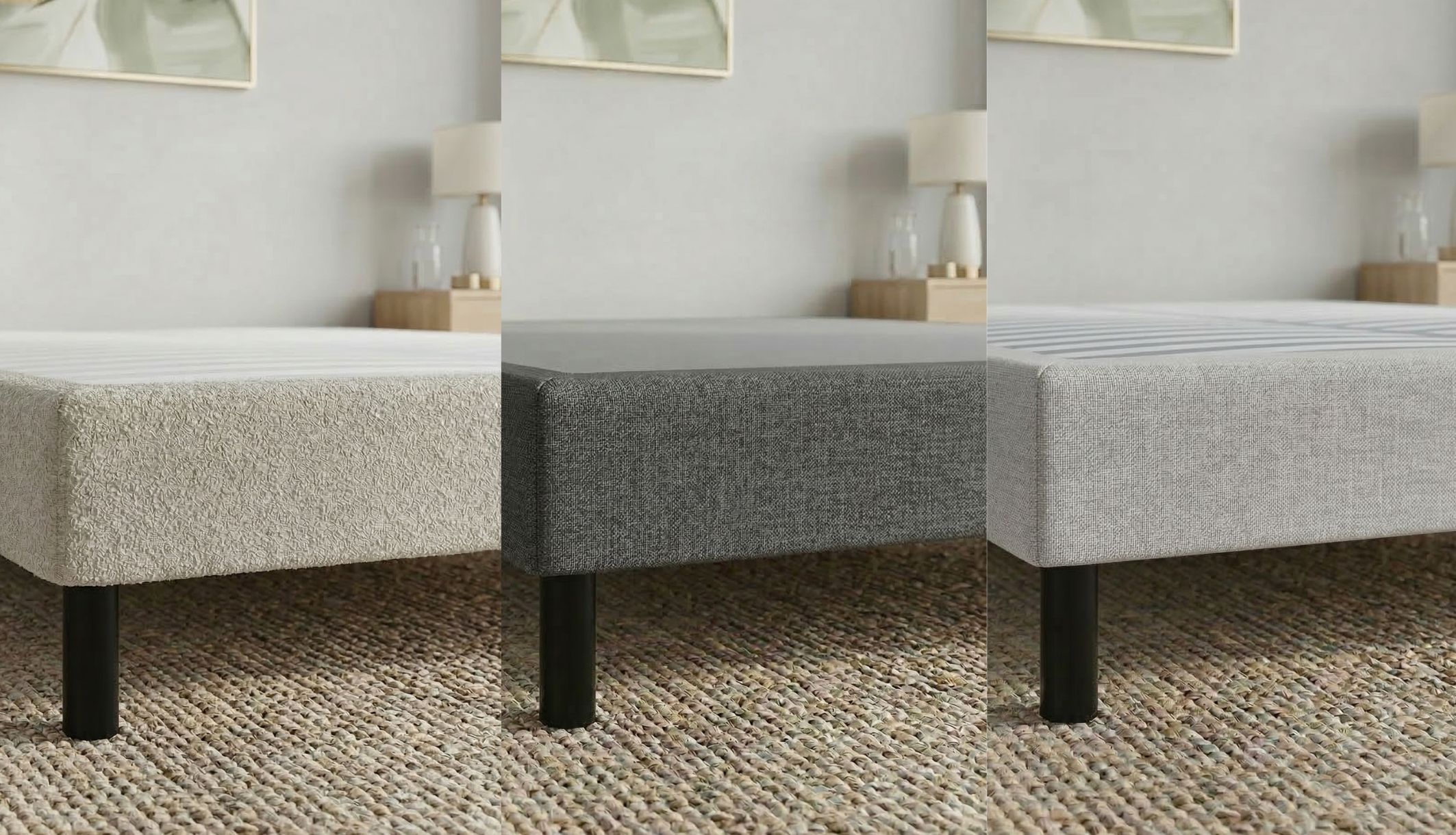 Zoom sur les diverses finitions du sommier tapissier en kit