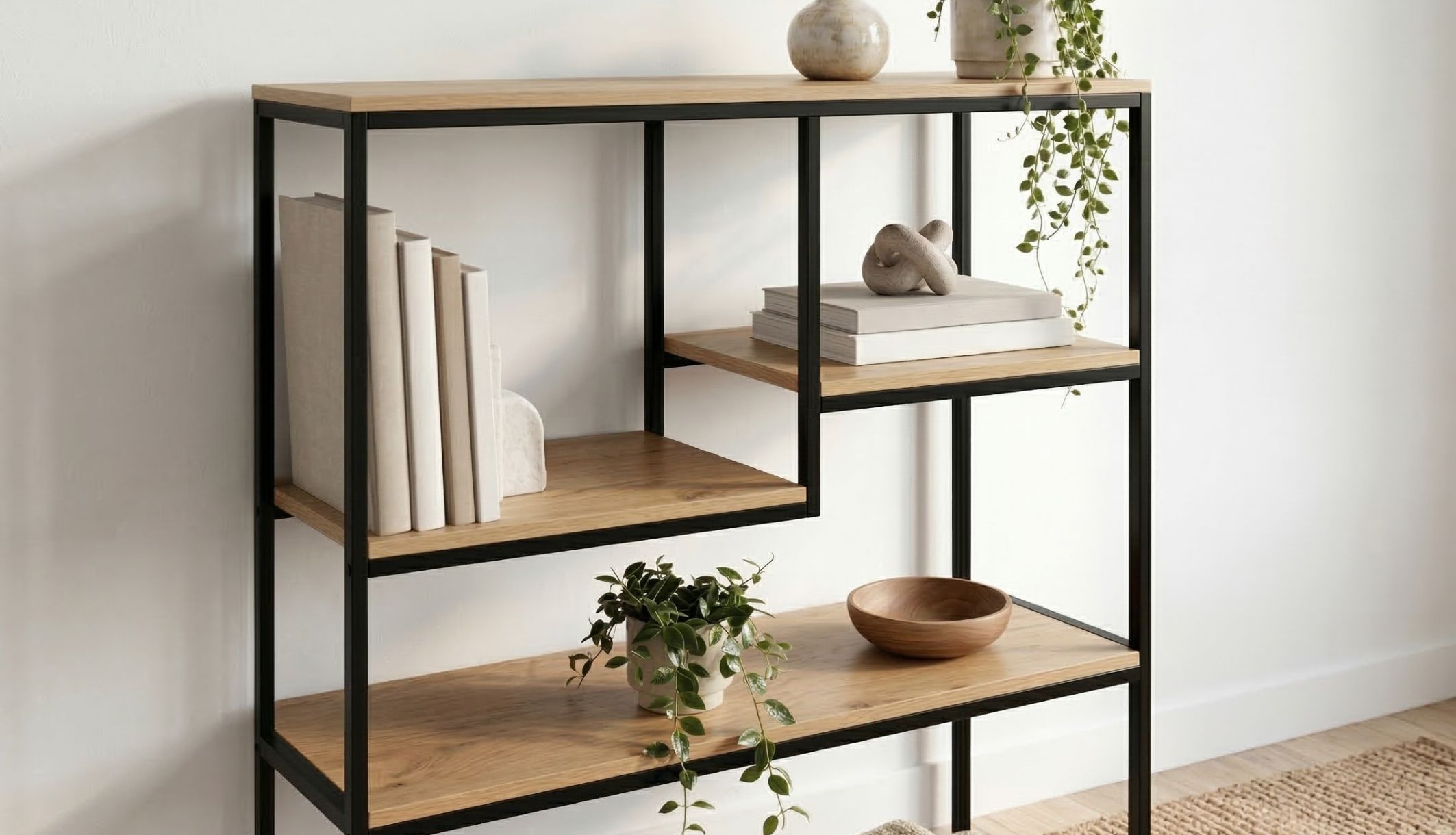 Zoom sur la capacité de rangement de la bibliothèque Terre de Nuit