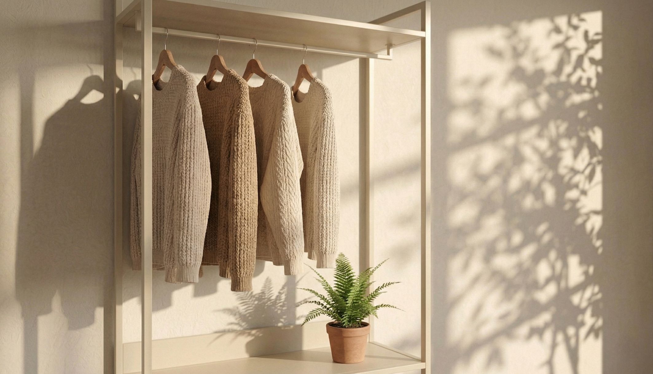 Zoom sur la penderie du dressing ouvert Terre de Nuit