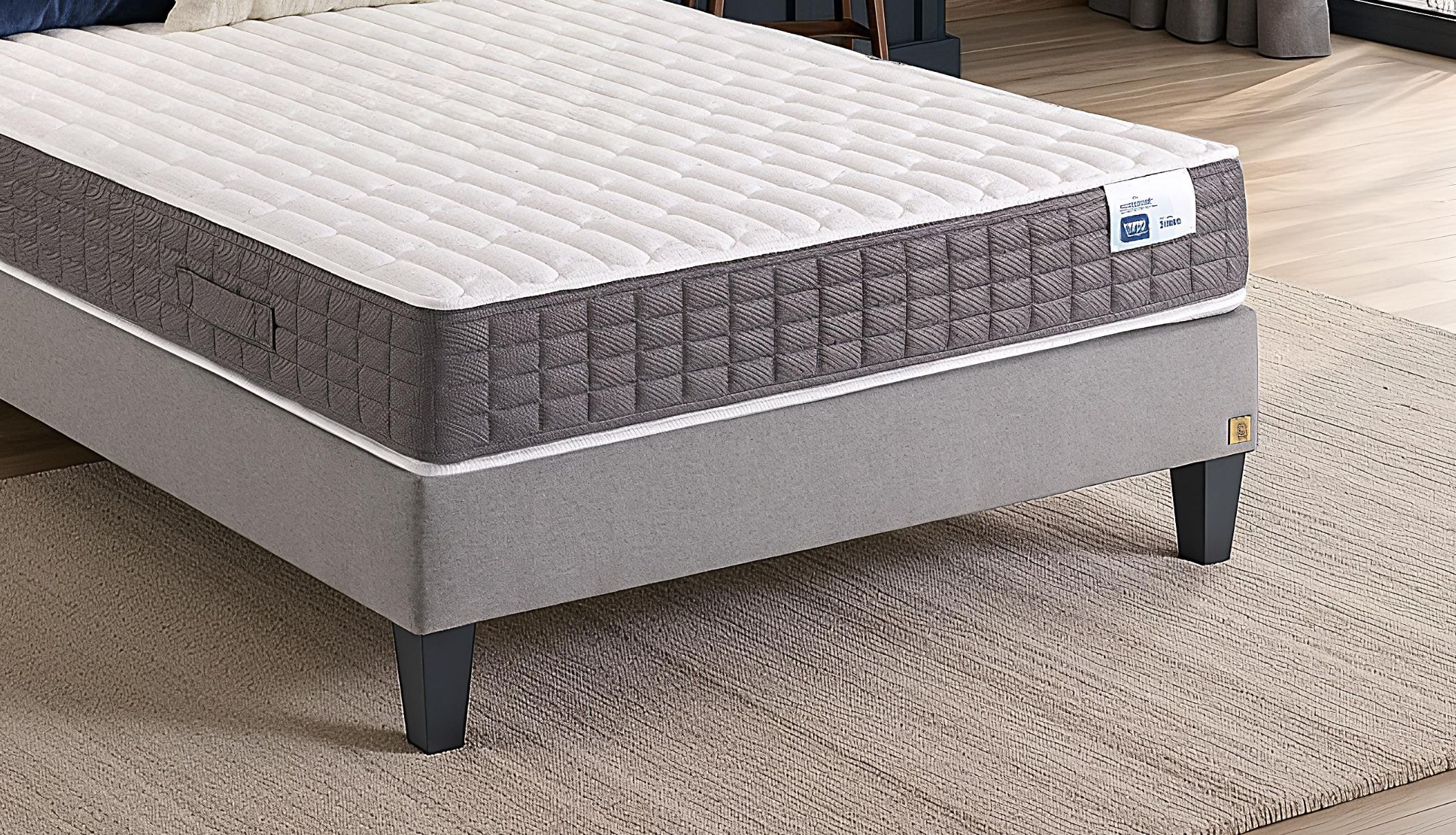 Zoom sur le matelas très ferme en ressorts ensachés de marque Thiriez Literie