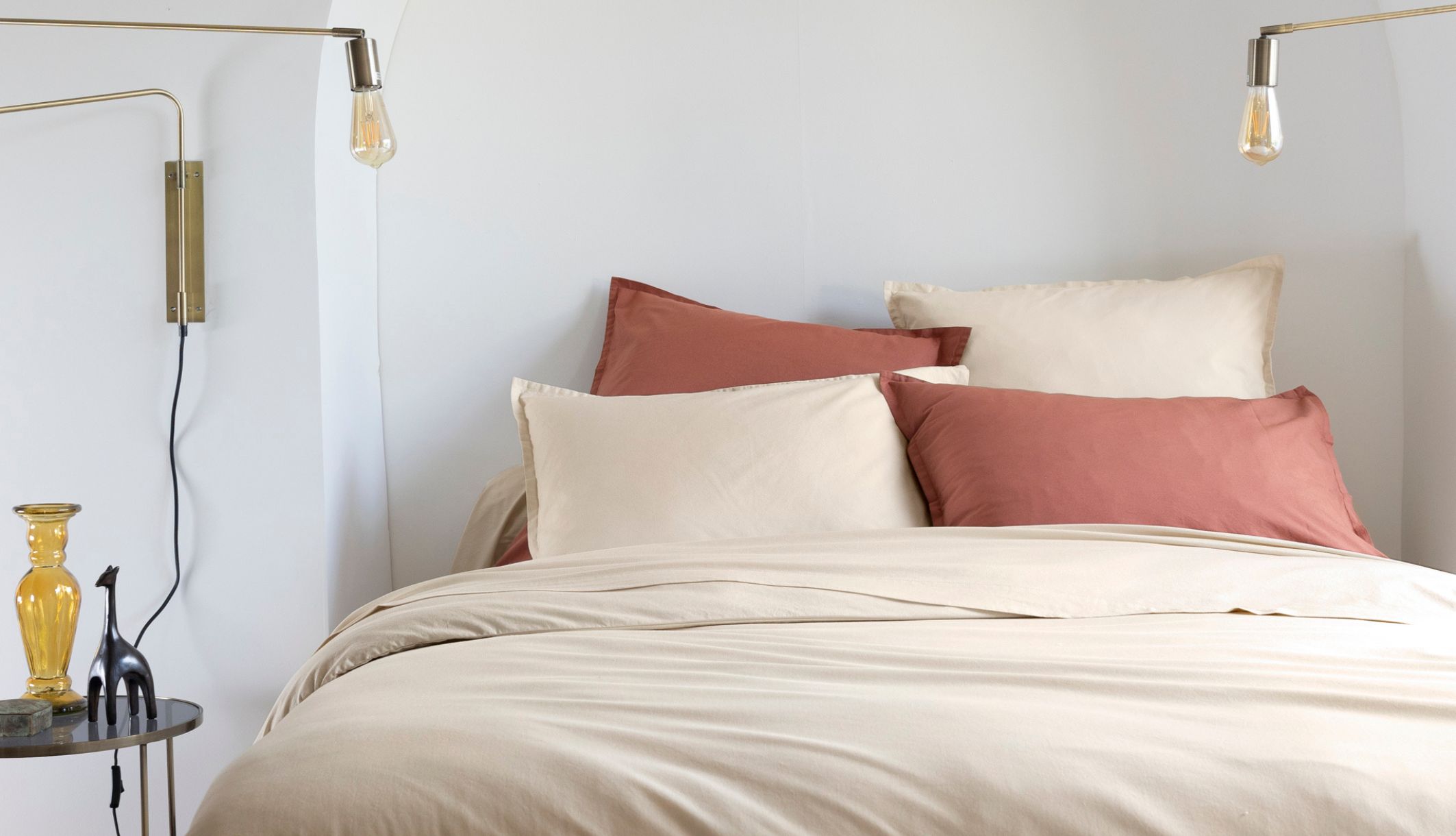 Housse de couette en coton lavé et finitions soignées