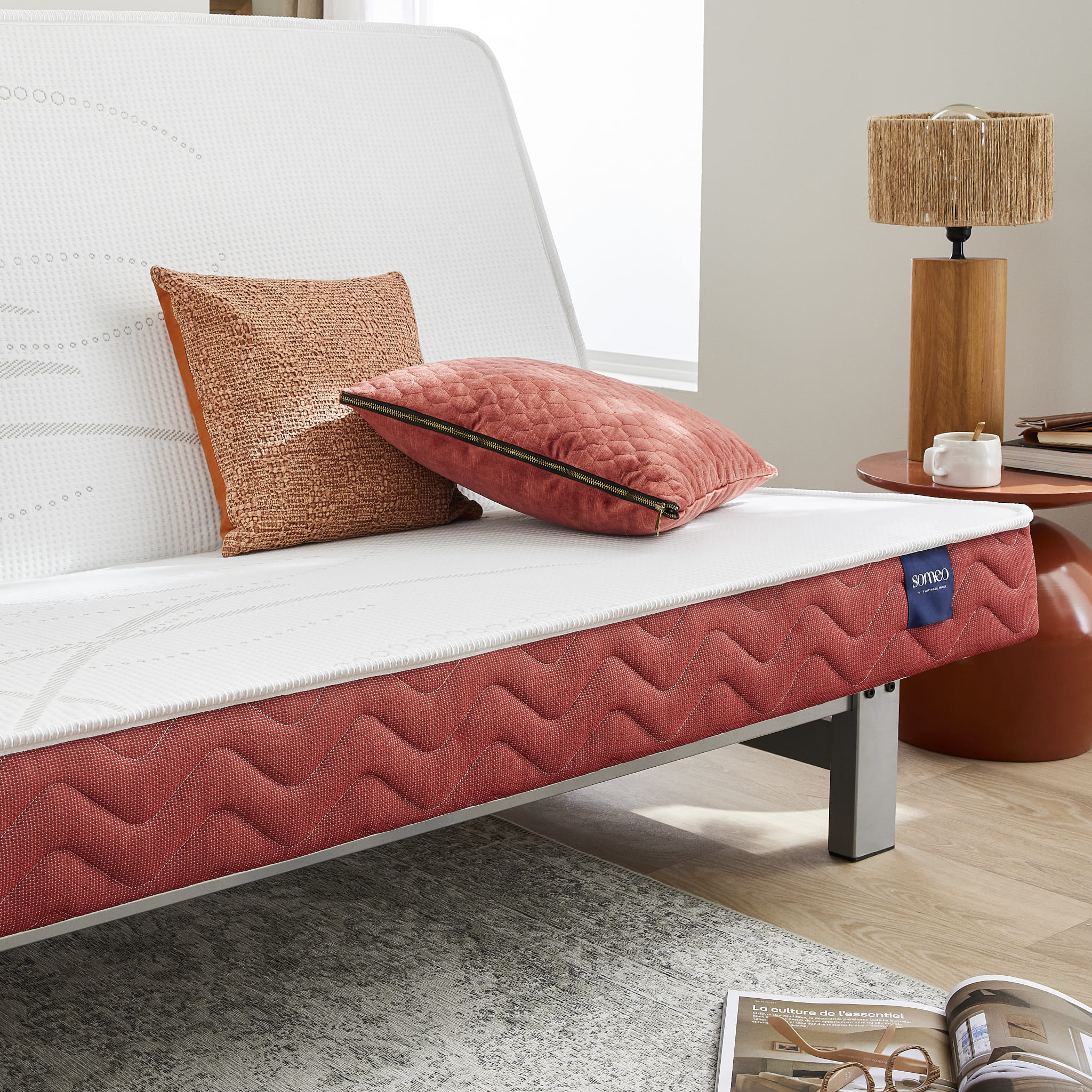 Matelas clic-clac 100% latex Crépuscule 400 - SOMEO