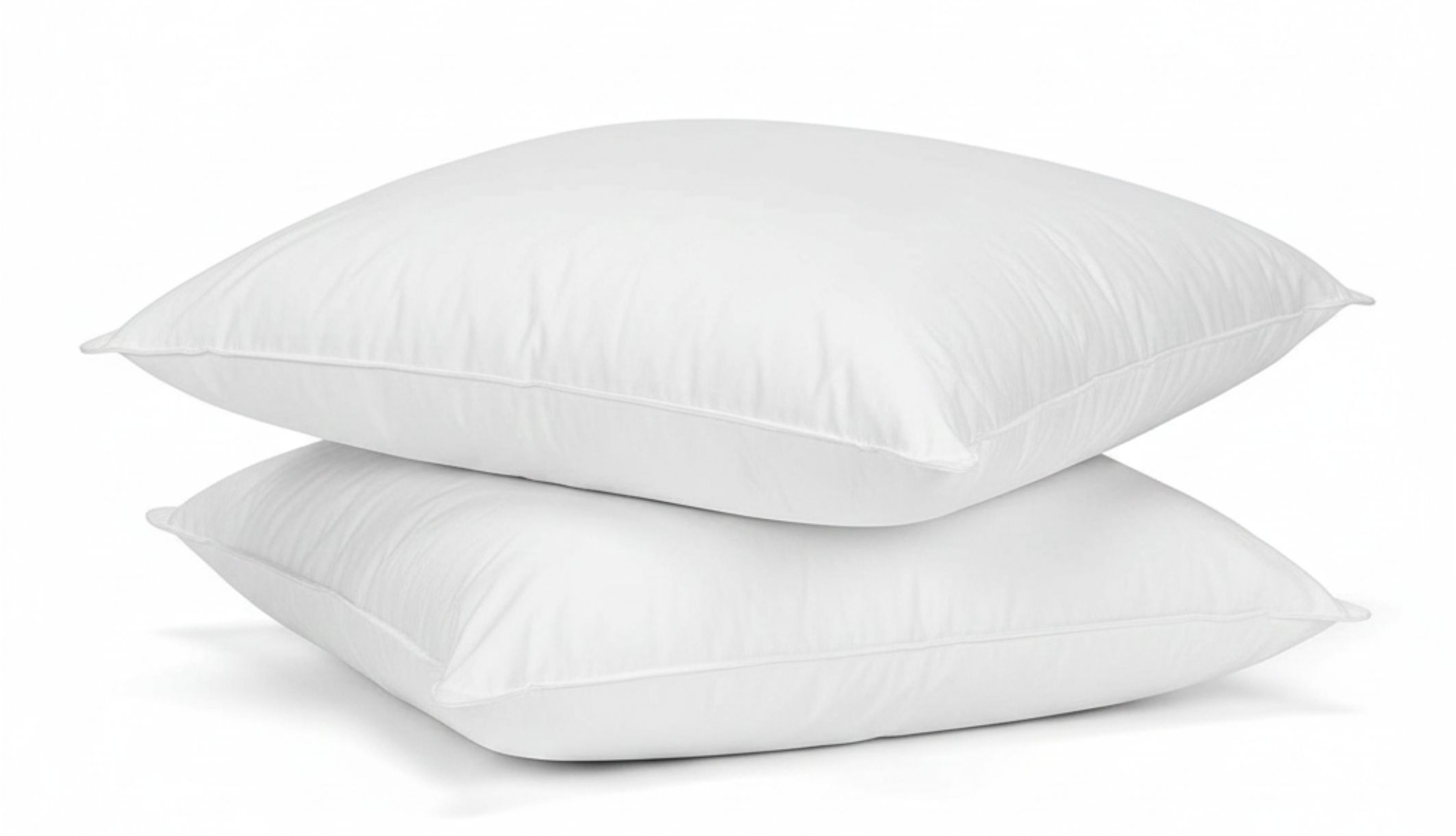 Oreillers mémoire de forme sur fond blanc