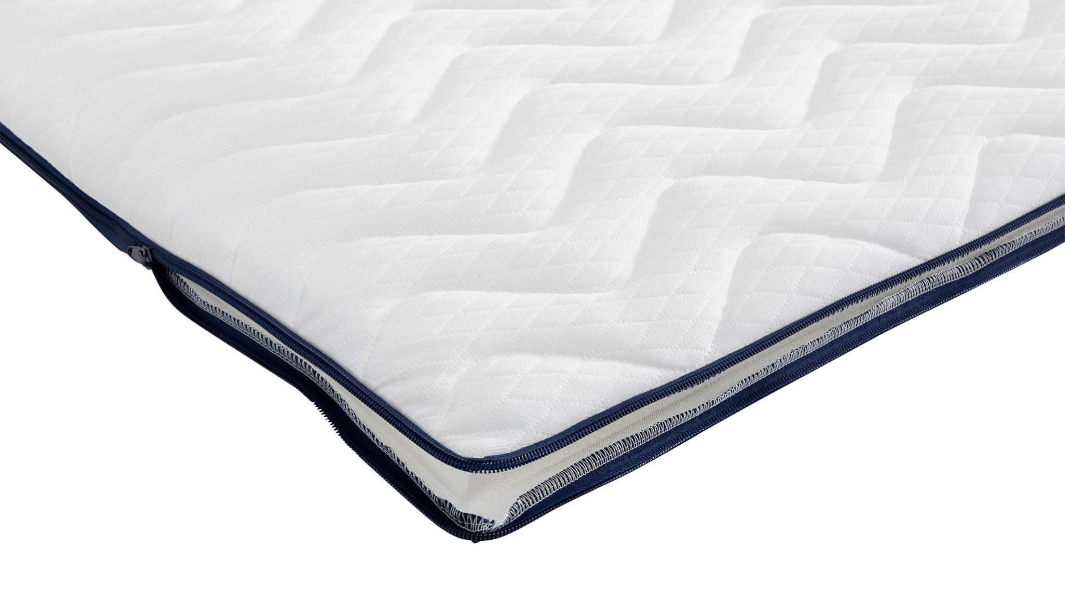 Zoom du surmatelas en mousse mémoire de forme sur fond blanc