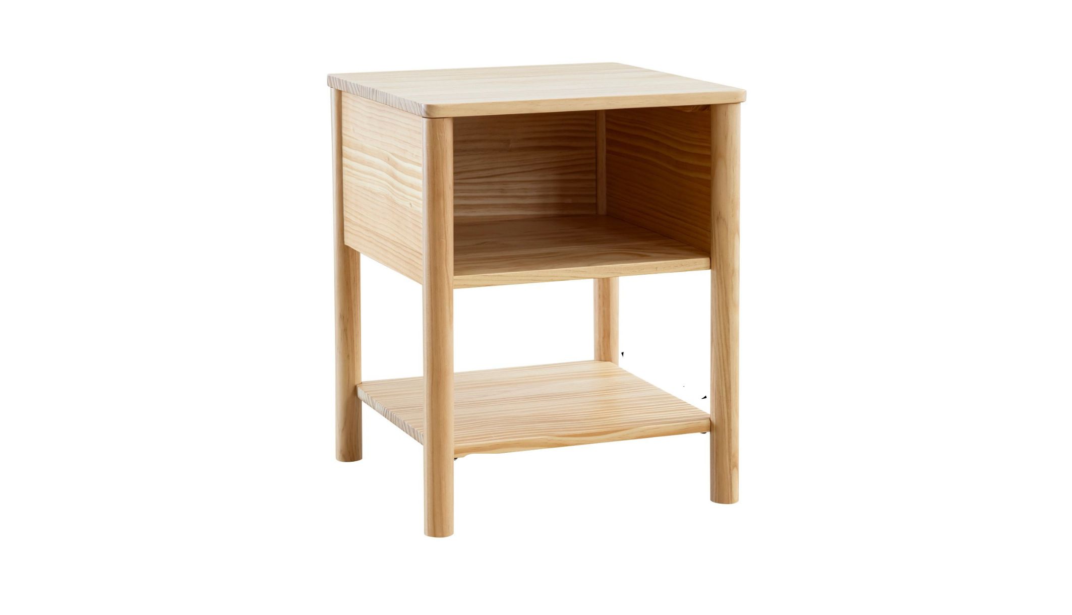 Zoom sur la capacité de rangement du chevet naturel Terre de Nuit